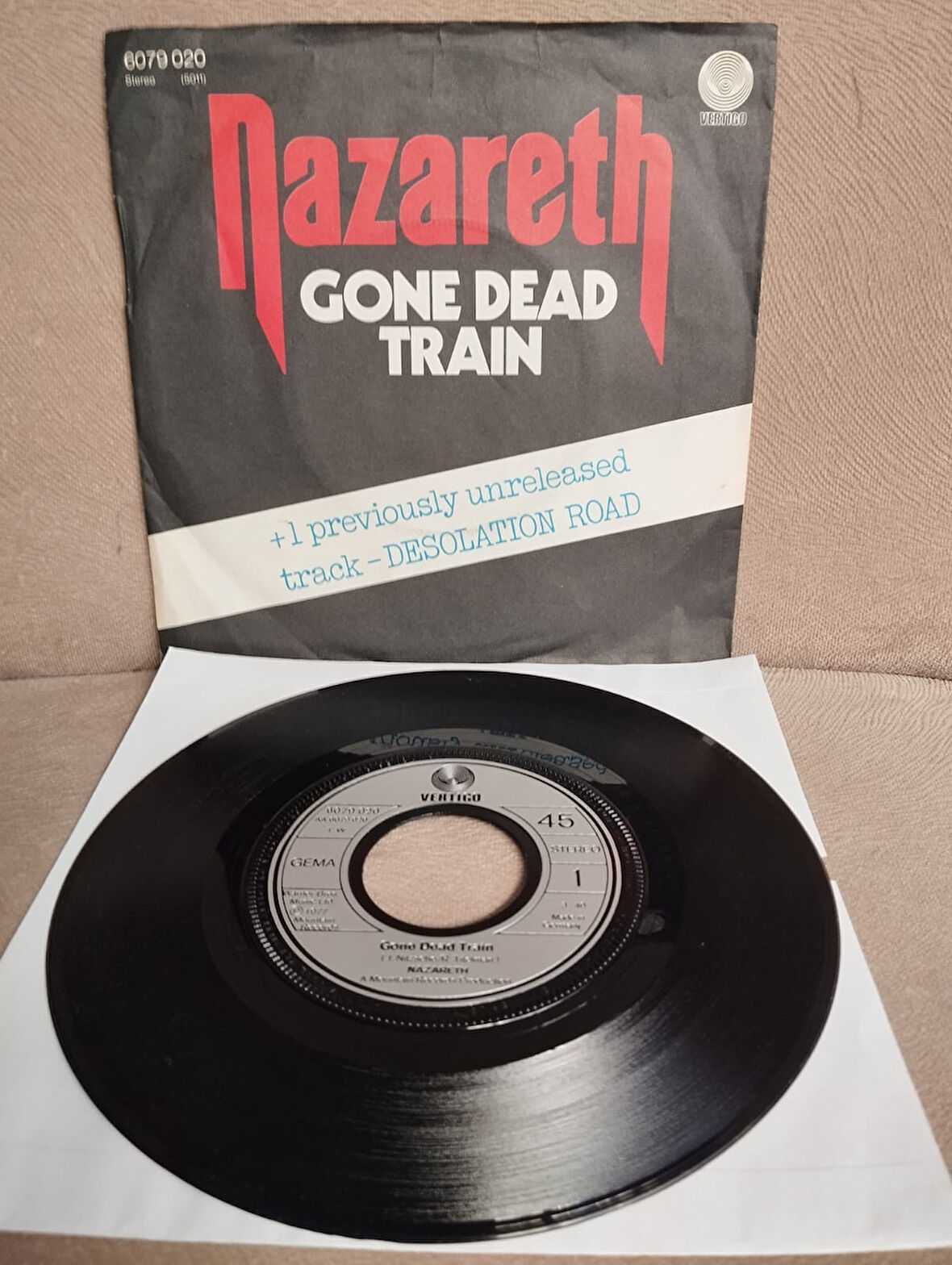 Nazareth   – Gone Dead Train -  1977 Almanya Basım  45 lik Plak