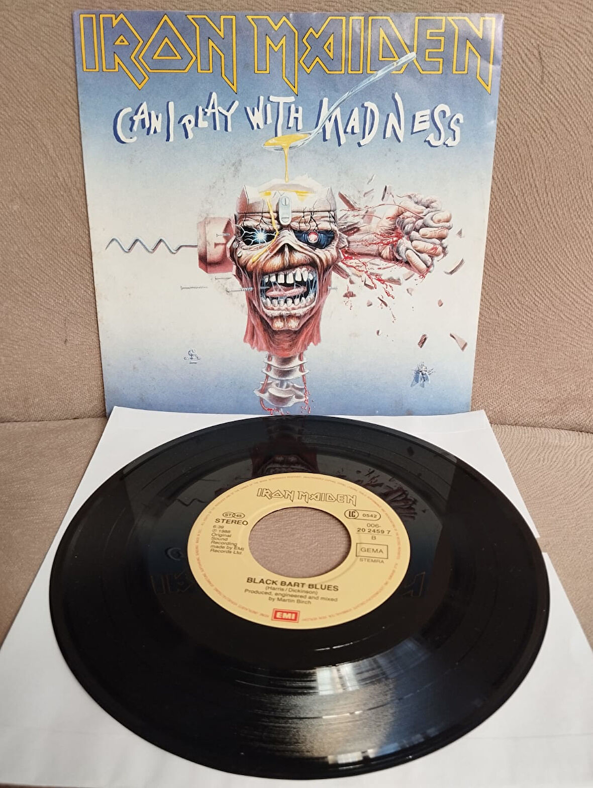 Iron Maiden – Can I Play With Madness - 1988 Avrupa Basım 45 lik Plak