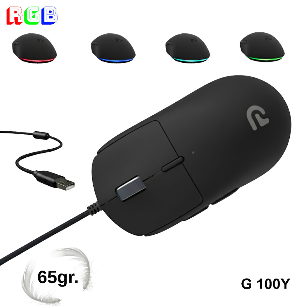 Trio - G100Y RGB Mouse – USB Kablolu Mouse