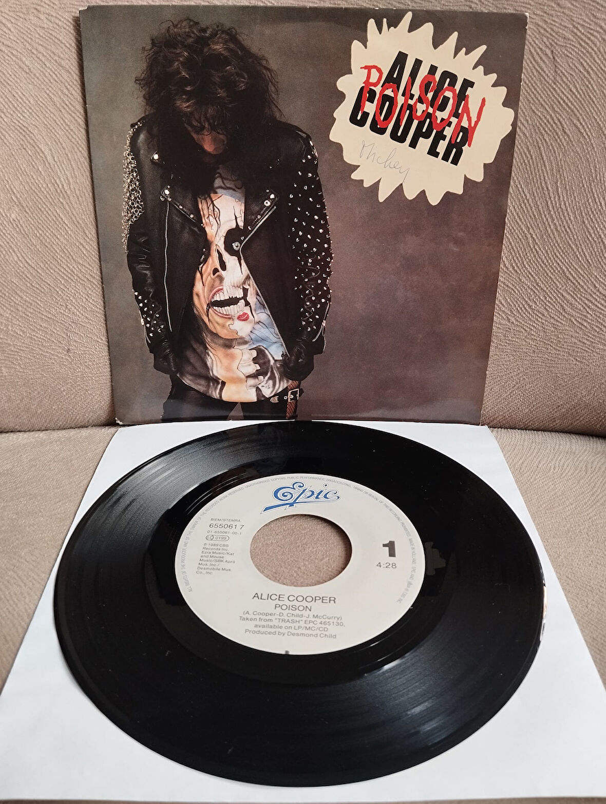 Alice Cooper – Poison -  1989 Hollanda Basım 45 lik Plak