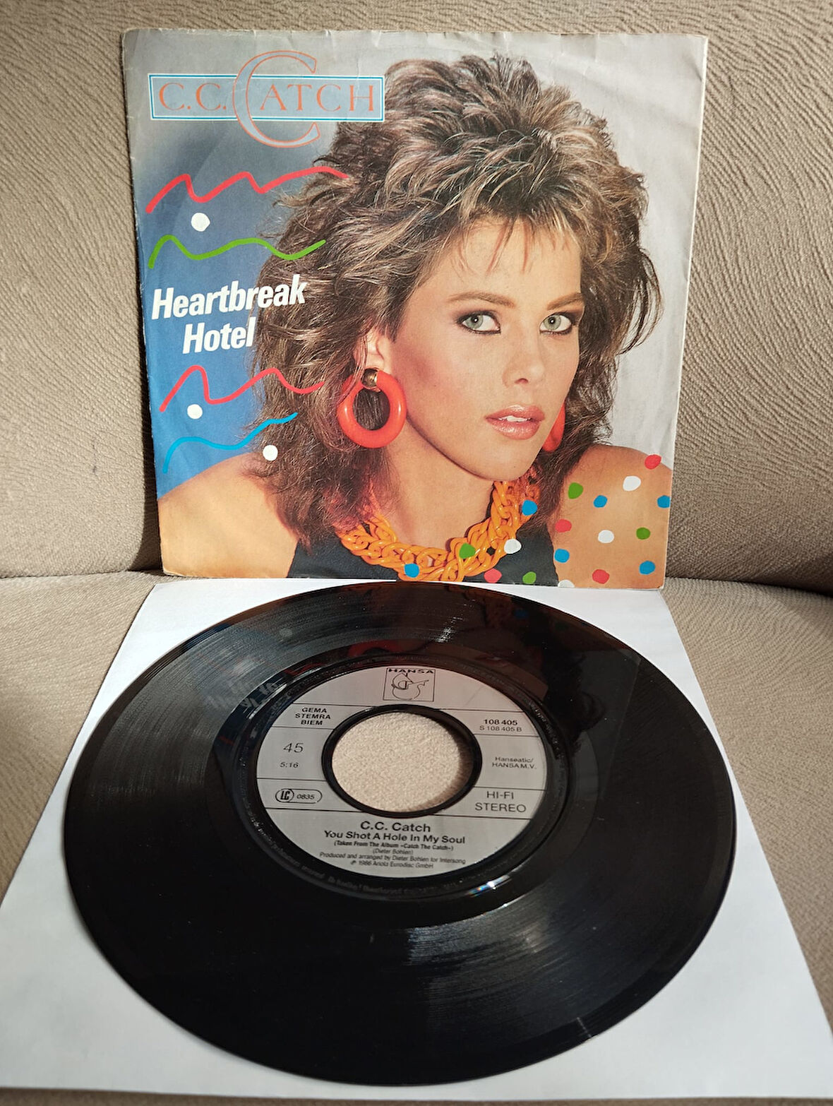 C.C. Catch – Heartbreak Hotel -  1986 Almanya Basım 45 lik Plak