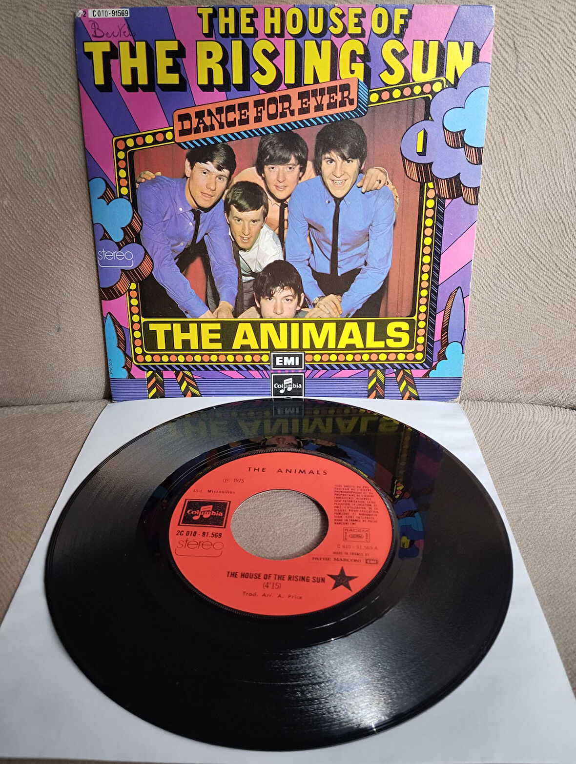 The Animals – House Of The Rising Sun/Don’t Let Me Be Misunderstood - 1975 Fransa Basım 45 lik Plak