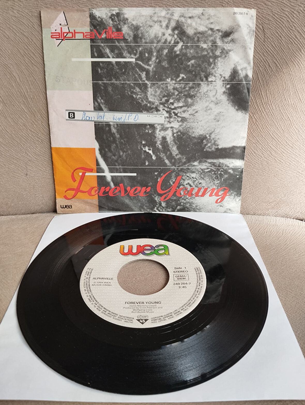 Alphaville – Forever Young -  1984  Almanya Basım 45 lik Plak