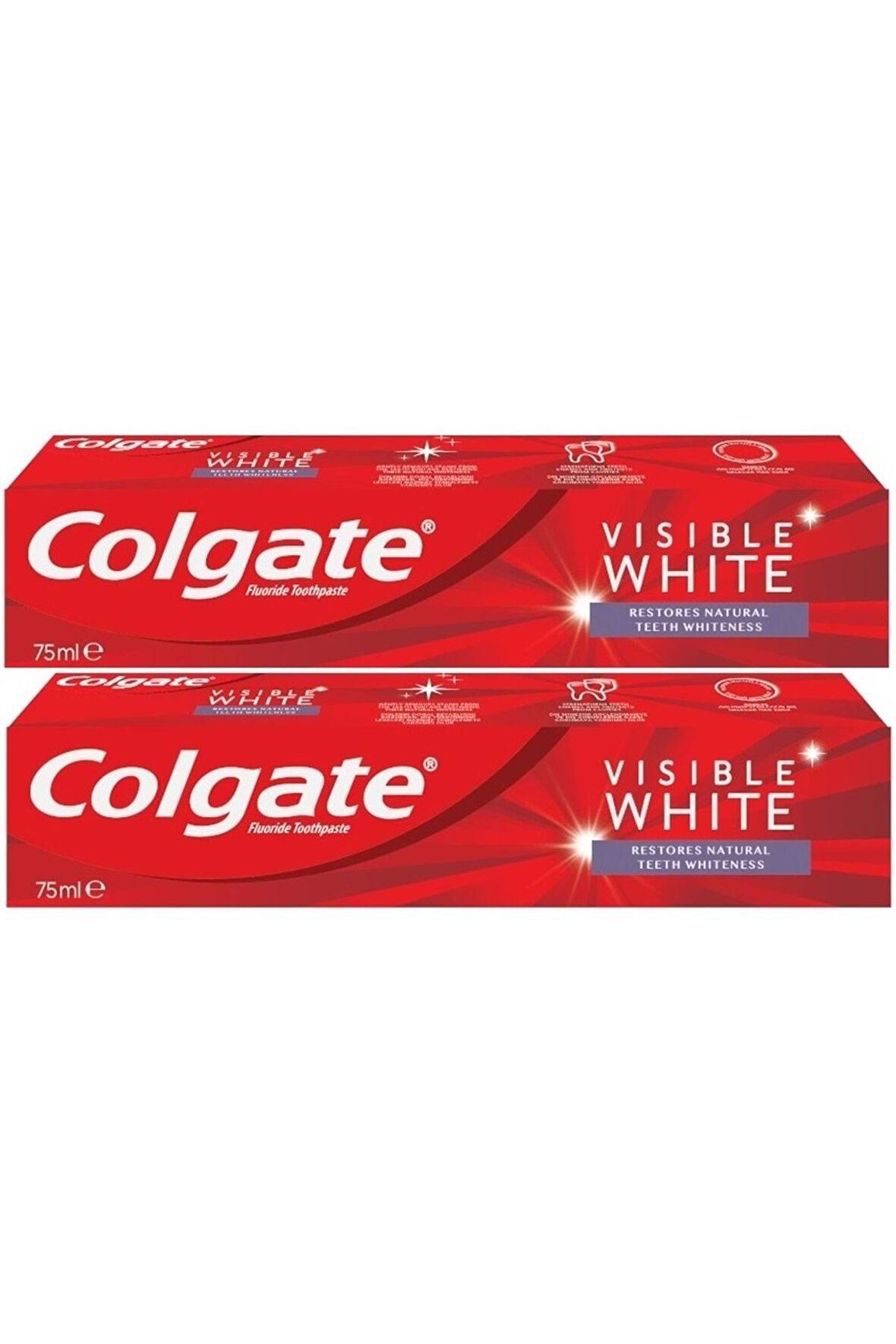 Colgate Diş Macunu 75ML Visible White/Görünür Beyazlık (2 Li Set)