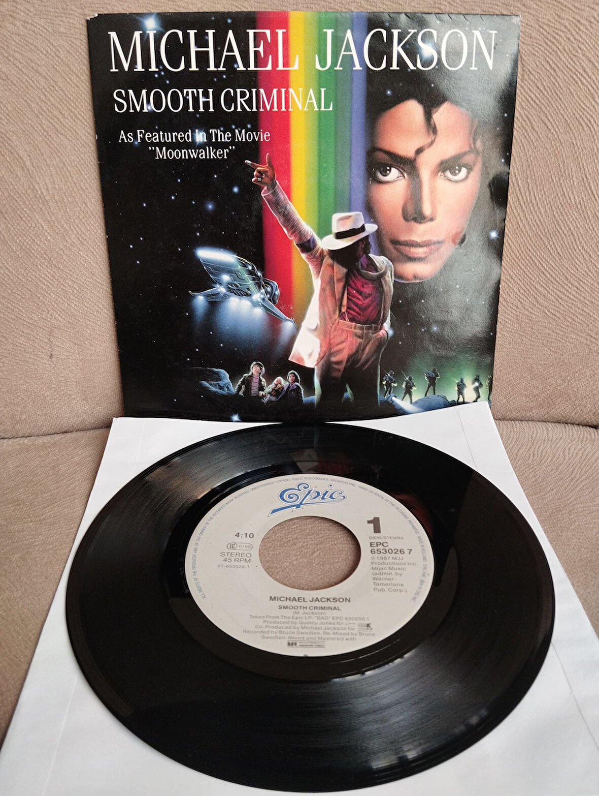 Michael Jackson – Smooth Criminal - 1987 Hollanda Basım 45lik Plak