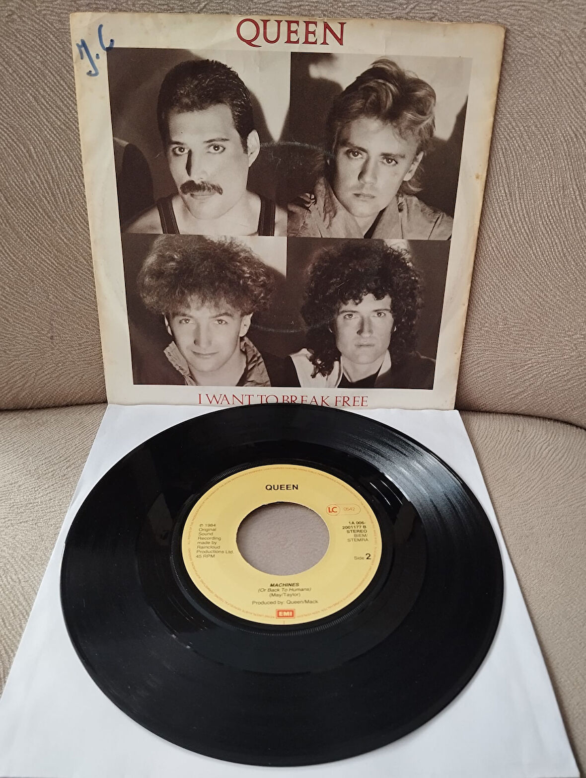 Queen – I Want To Break Free -  1984  EEC(Avrupa)  Basım 45lik Plak