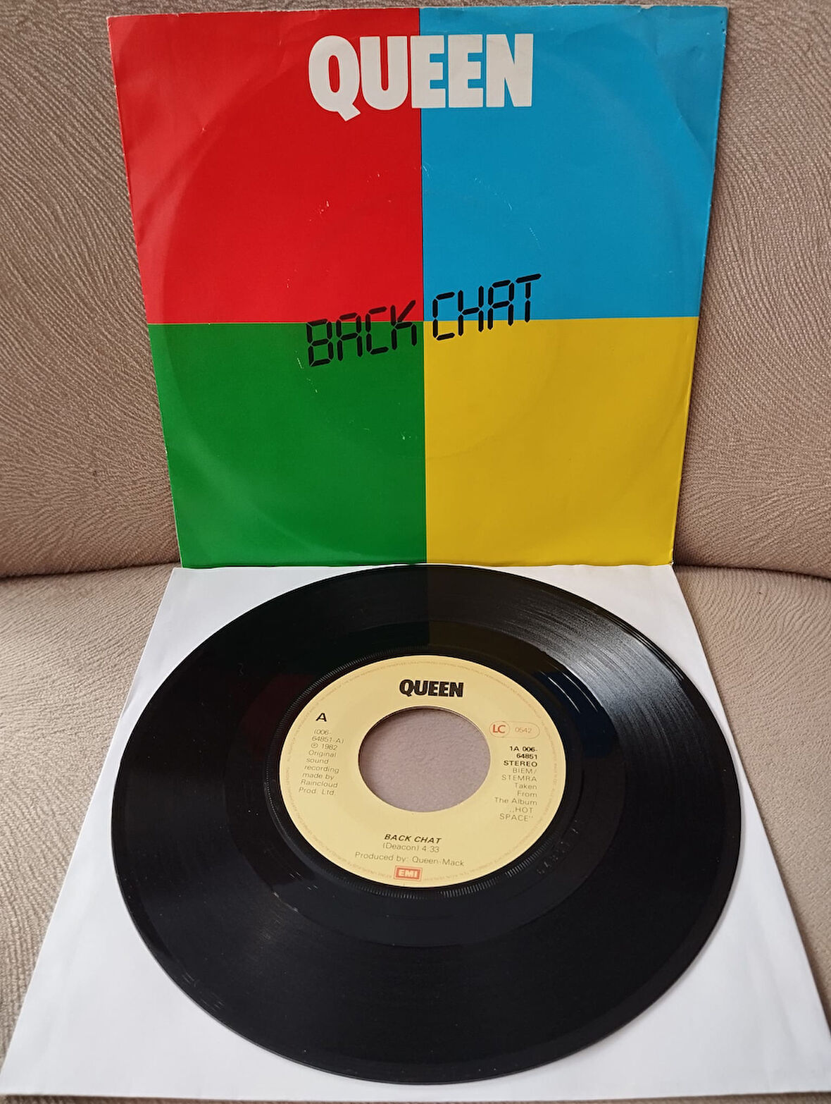 Queen – Back Chat -  1984  EEC(Avrupa)  Basım 45lik Plak