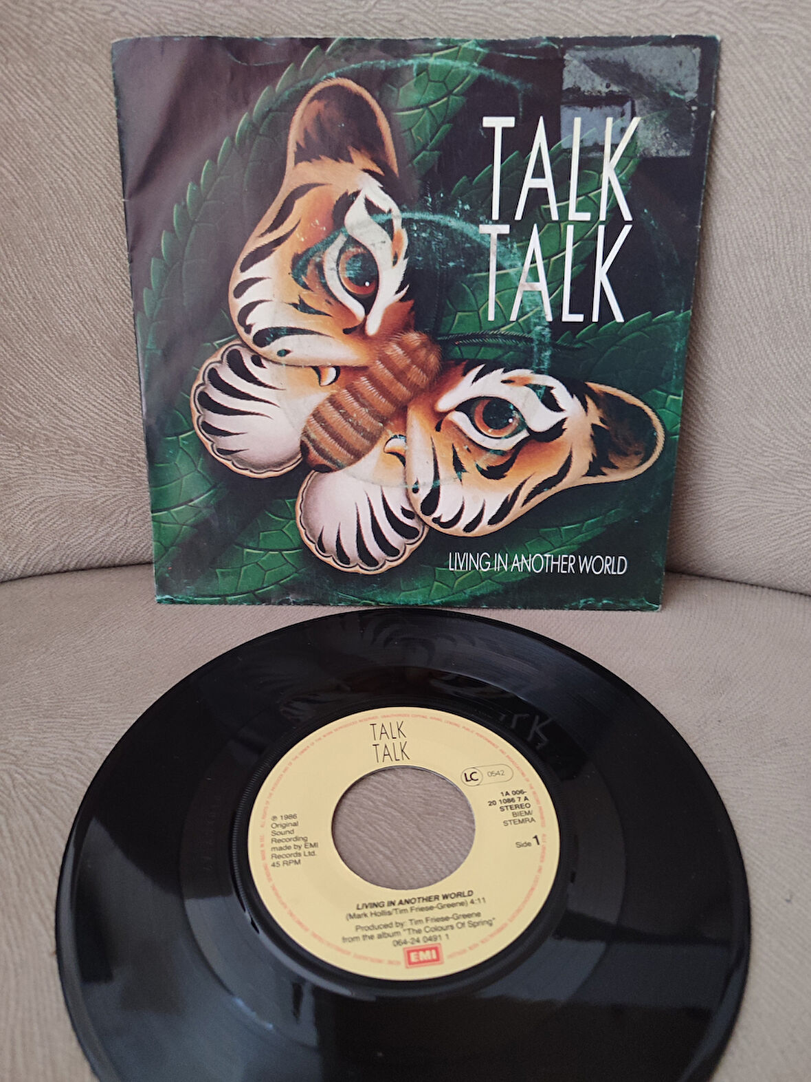 TALK TALK - Living in Another World - 1986 Almanya Basım 45lik Plak 2.el