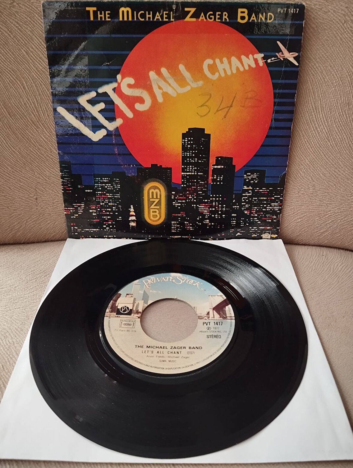 The Michael Zager Band – Let’s All Chant - 1977  Fransa Basım 45lik Plak