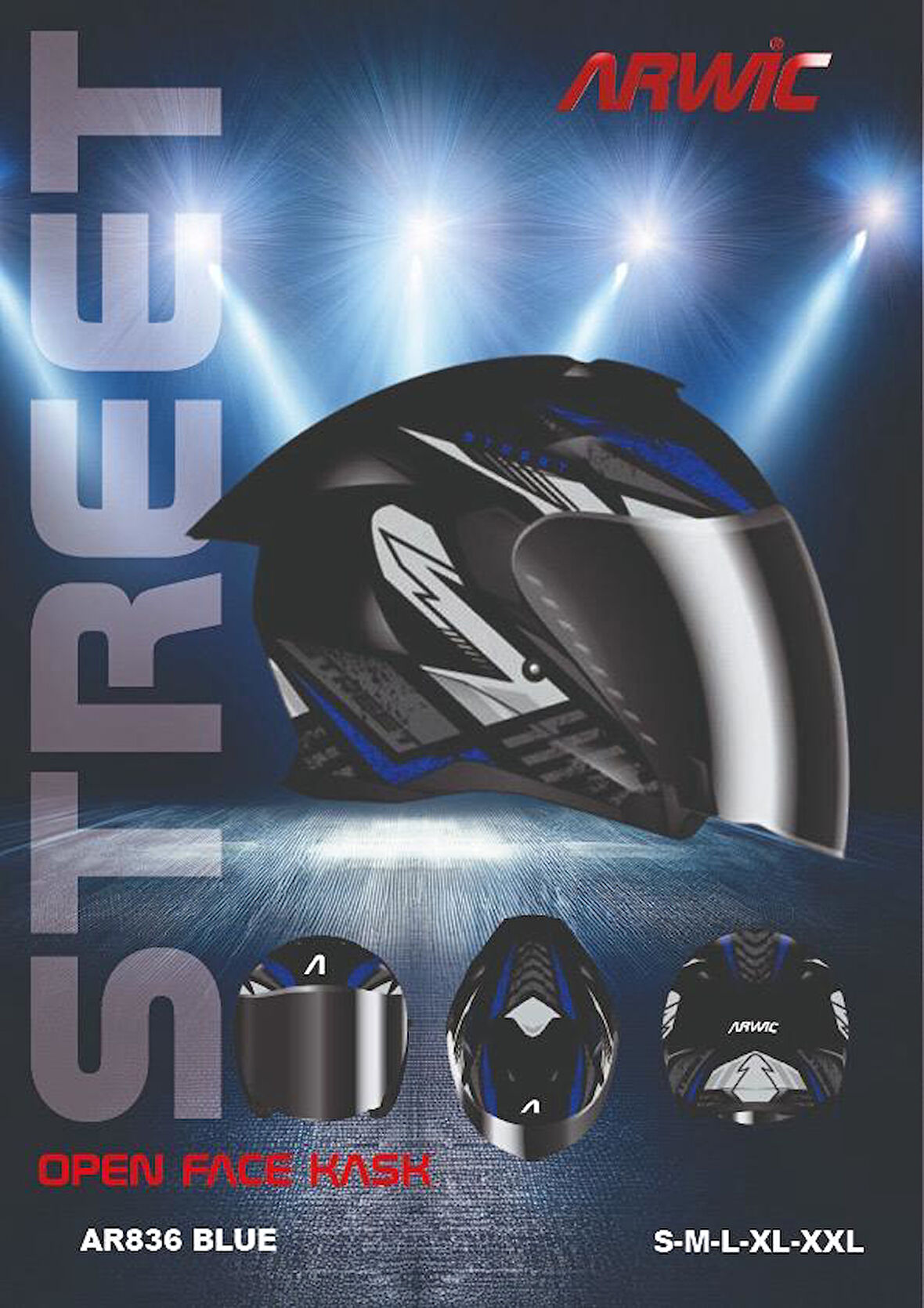 ARWİC KASK AR836 BLUE