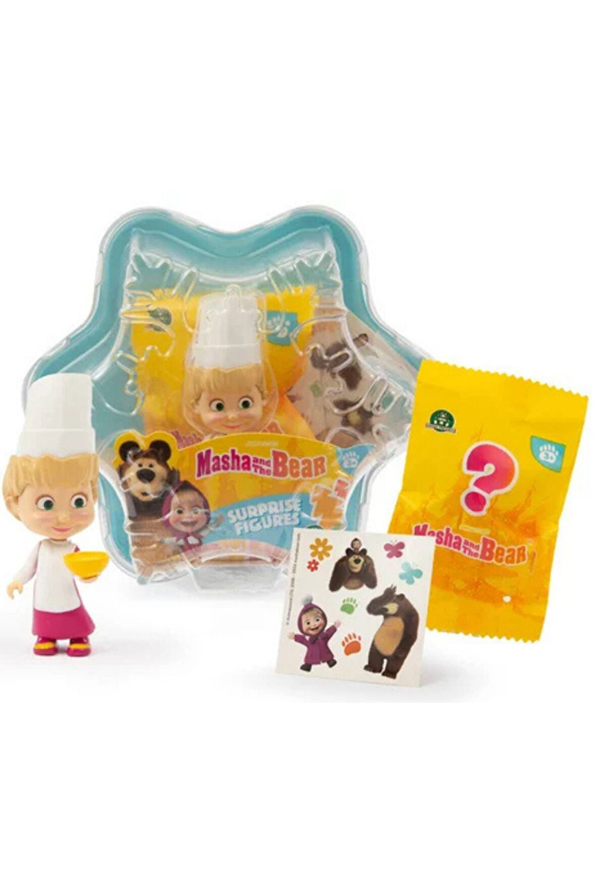 Aşçı Masha Koca Ayı Oyuncak Figür Masha Ve Koca Ayı Sürpriz Kar Tanesi Maşa ve Koca Ayı Masha MHA29