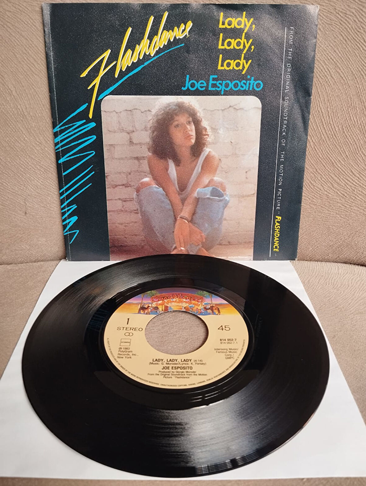 Joe Esposito – Lady, Lady, Lady - 1983  Hollanda Basım 45 lik Plak