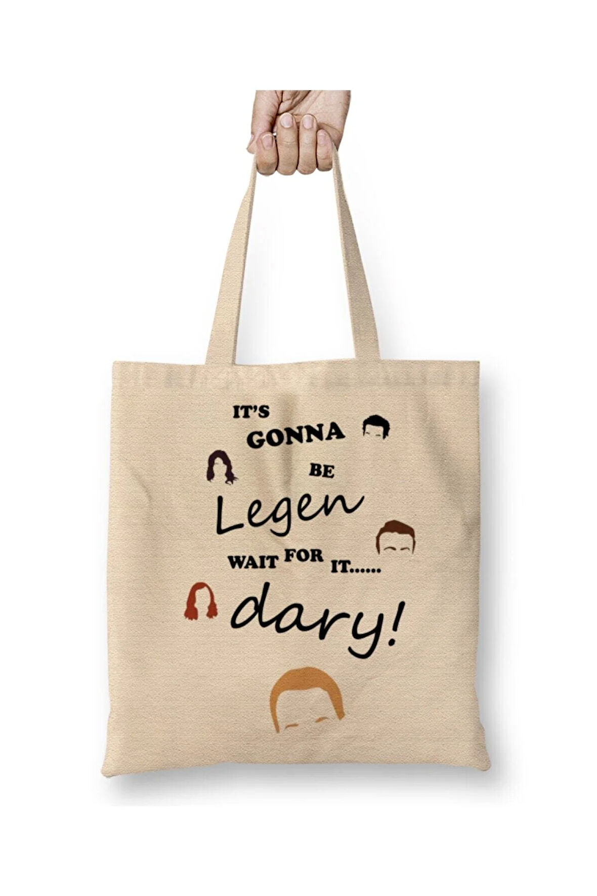 How I Met Your Mother It's Going To Be Legen Wait For it Dary Beyaz Bez Çanta Uzun Saplı