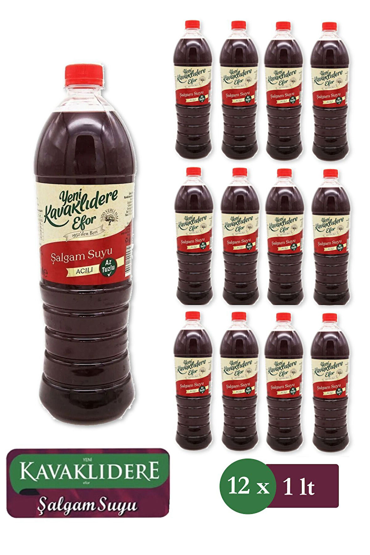 Acılı Şalgam Suyu 1 Lt Pet x 12 Adet