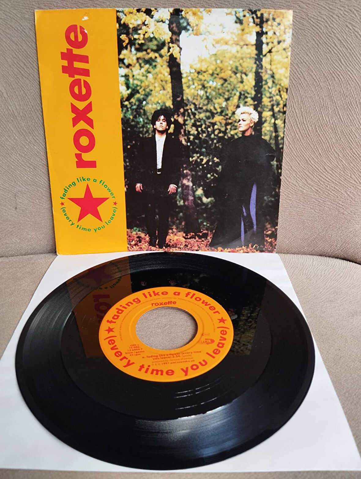 Roxette – Fading Like A Flower (Every Time You Leave)  - 1991 İsveç Basım 45 lik Plak