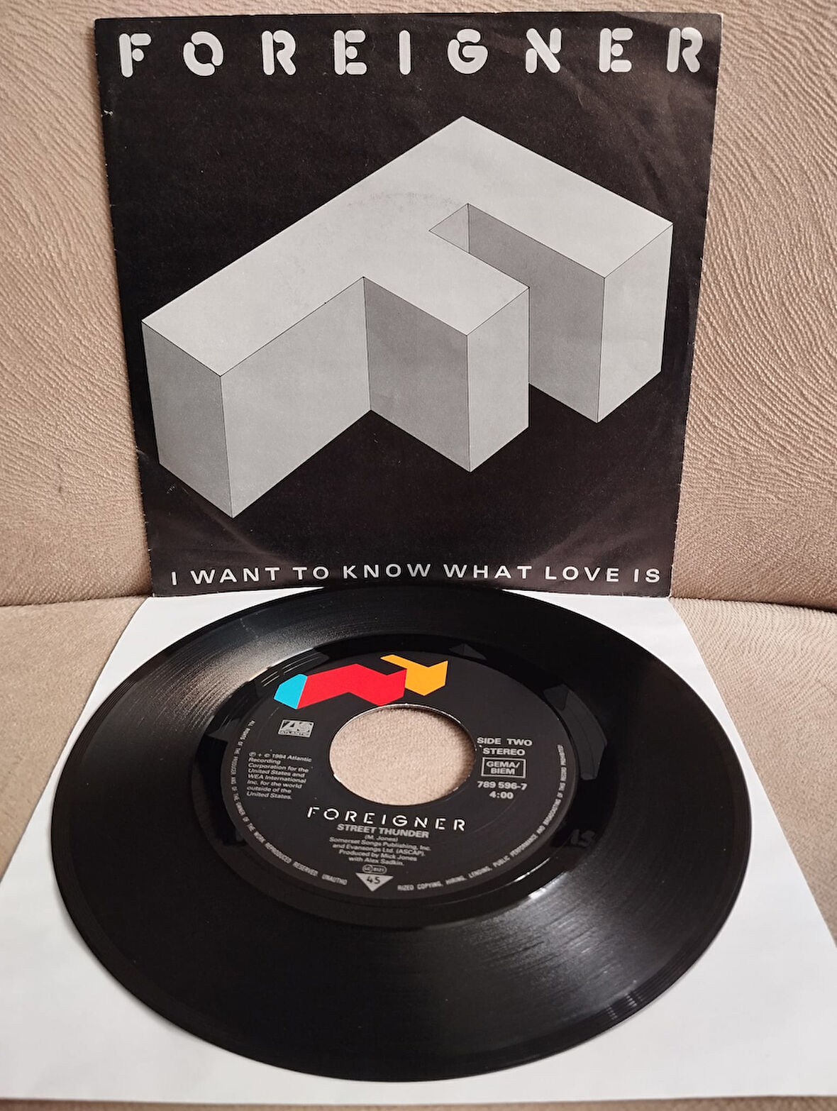 Foreigner – I Want To Know What Love Is  - 1984  Almanya Basım 45 lik Plak