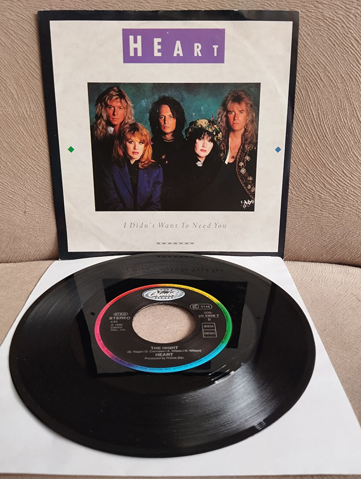 Heart – I Didn’t Want To Need You  - 1990  Almanya Basım 45 lik Plak