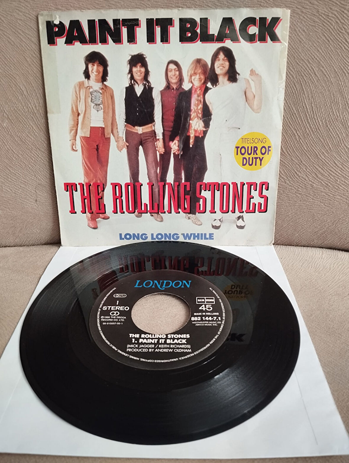 The Rolling Stones – Paint It Black - 1990  Hollanda Basım 45 lik Plak