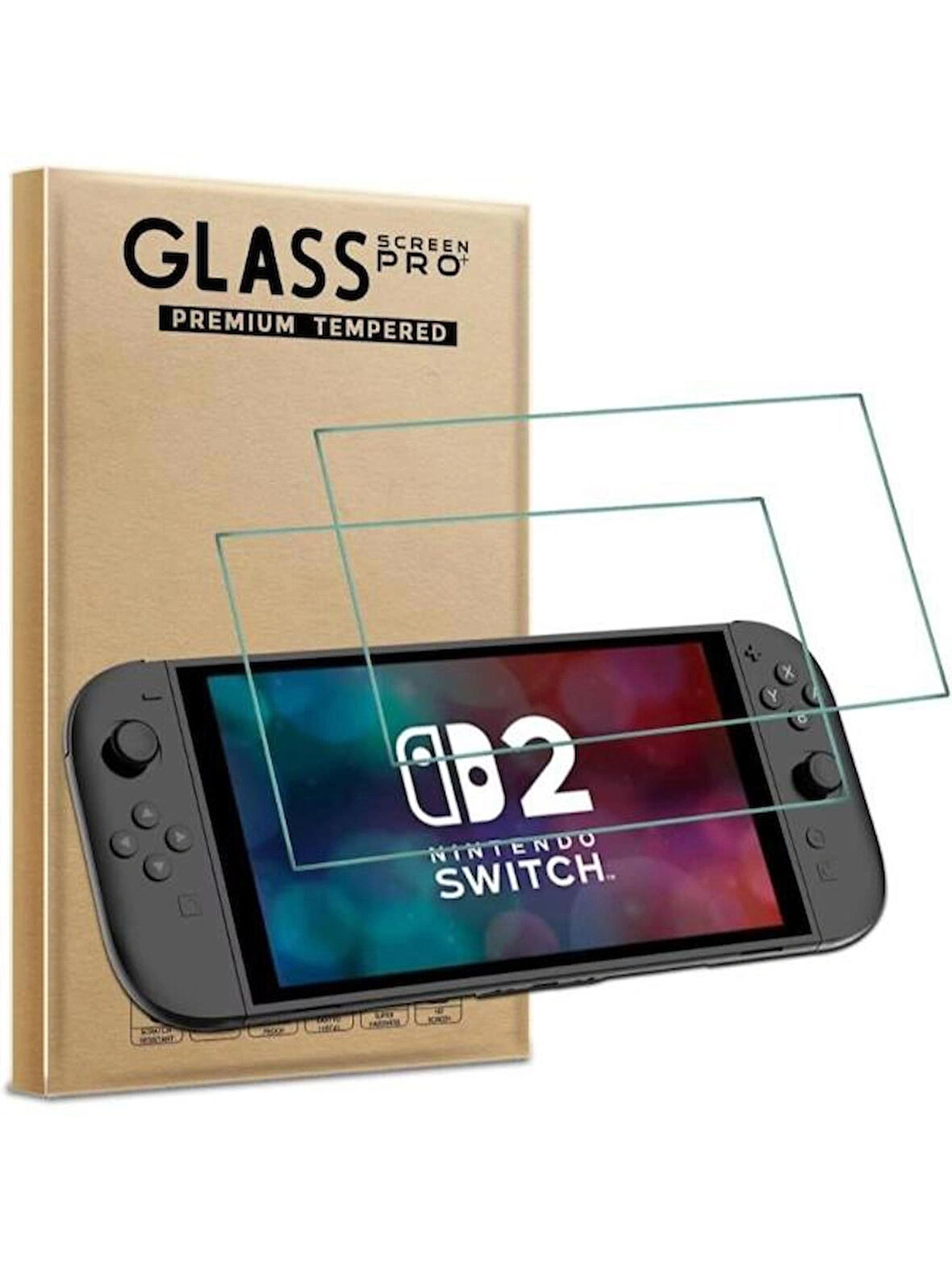 Switch 2 Temperli Cam Ekran Koruyucu 2li Paket (Nintendo Switch 2)