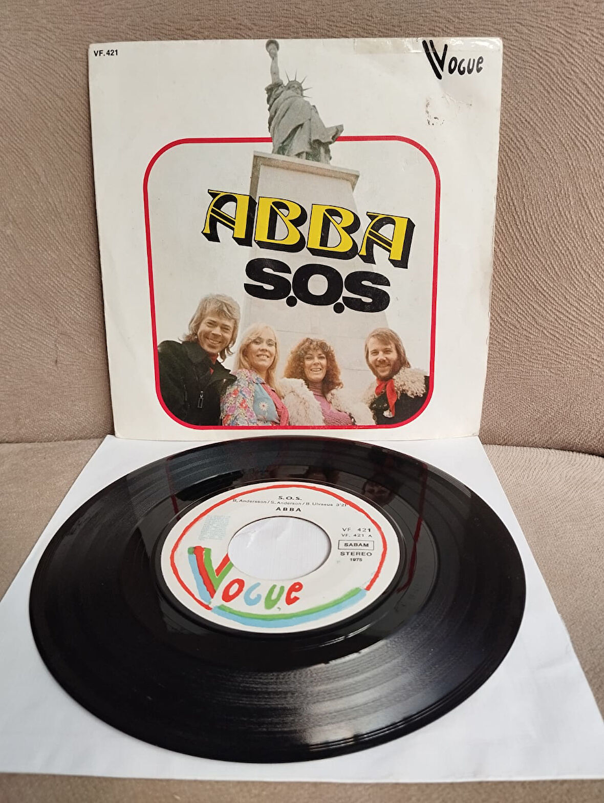 ABBA – S.O.S - 1975  Belçika Basım 45 lik Plak