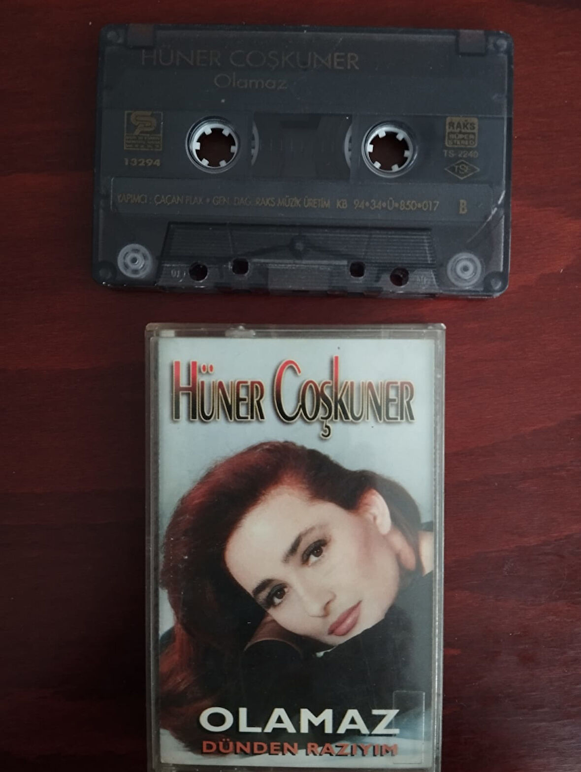 Hüner Coşkuner ‎– Olamaz - Dünden Razıyım  - 1994 Türkiye Basım 2. El Kaset Albüm