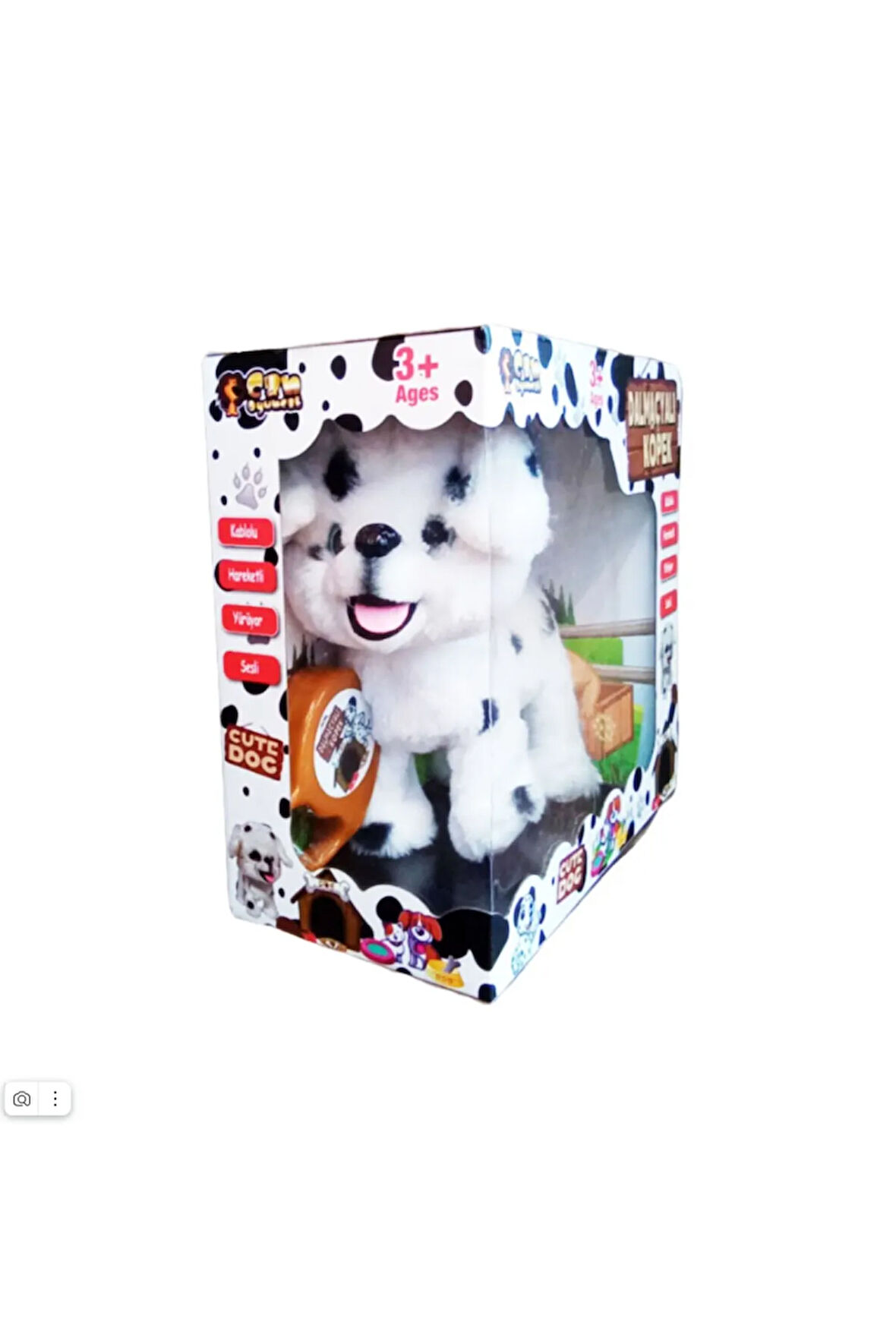 Pilli Sesli Tasmalı Yürüyen Sevimli Dalmaçyalı Köpek Oyuncak Kumandalı Köpek Havlayan Köpek