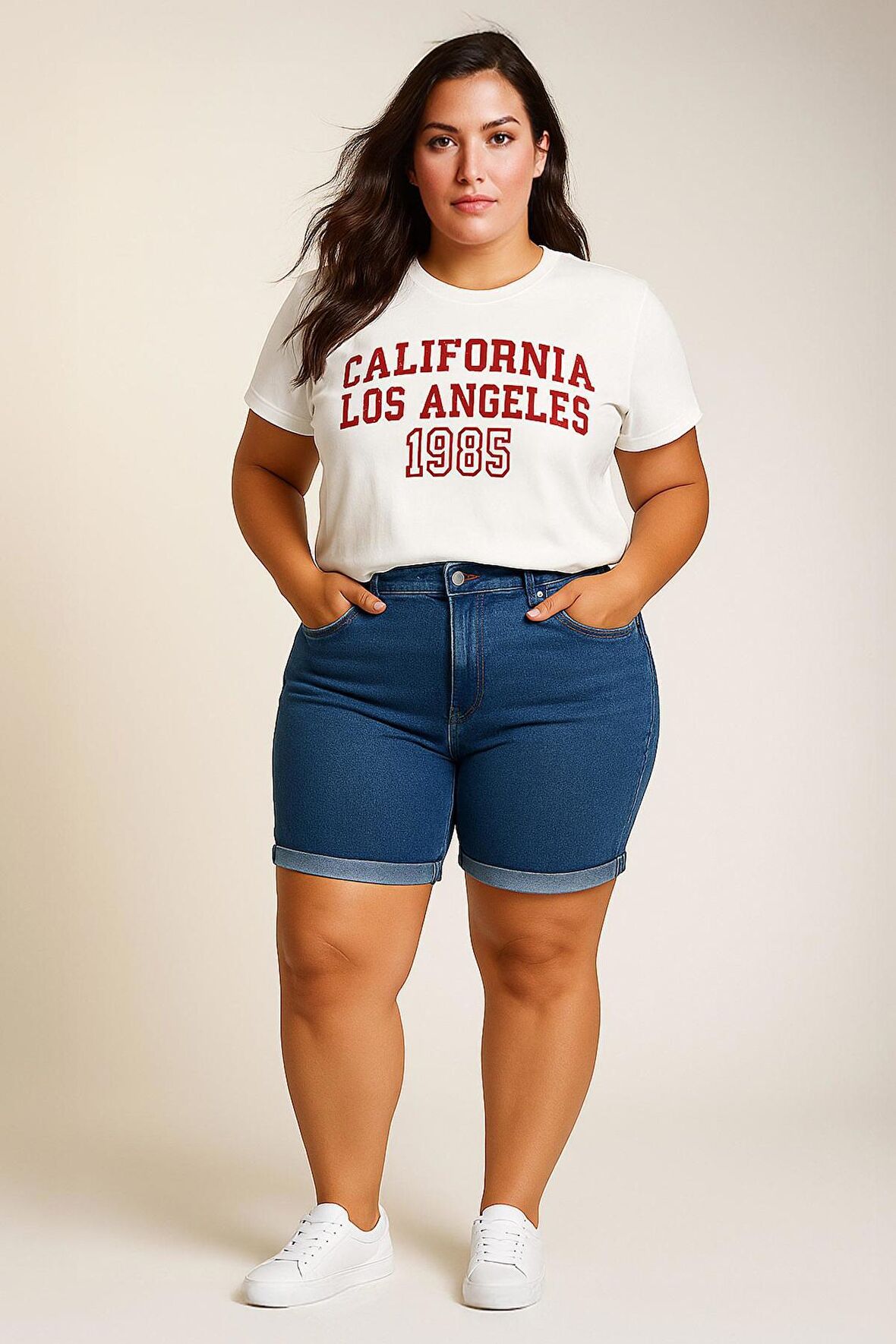 DeFacto Normal Bel Katlamalı Paça Jean Bermuda Şort A1958AX25SMNM28