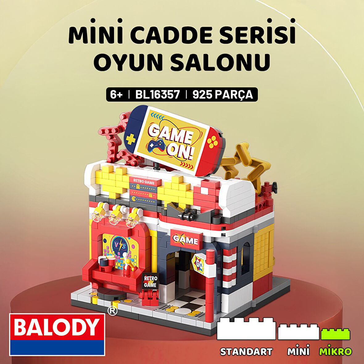 Balody Mini Cadde Serisi – Oyun Salonu (BL16357) – Mikro Blok Yapı Oyuncakları Seti