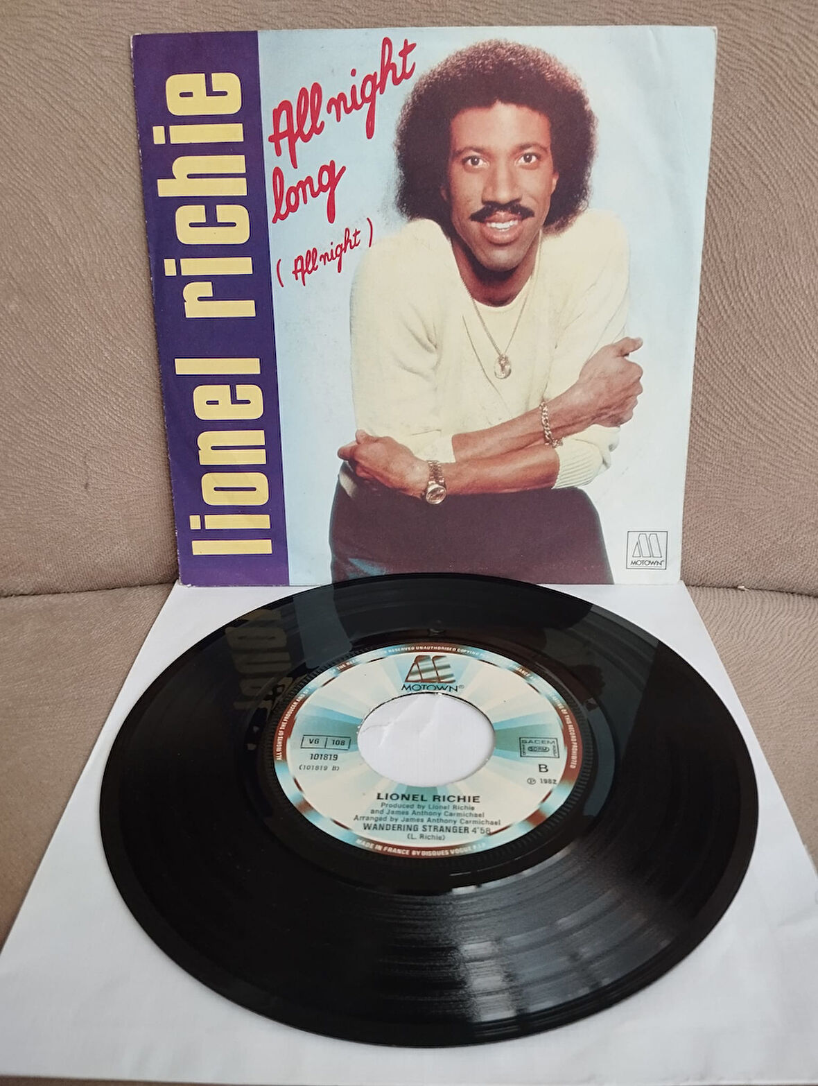 Lionel Richie – All Night Long (All Night) - 1983  Fransa Basım 45lik Plak