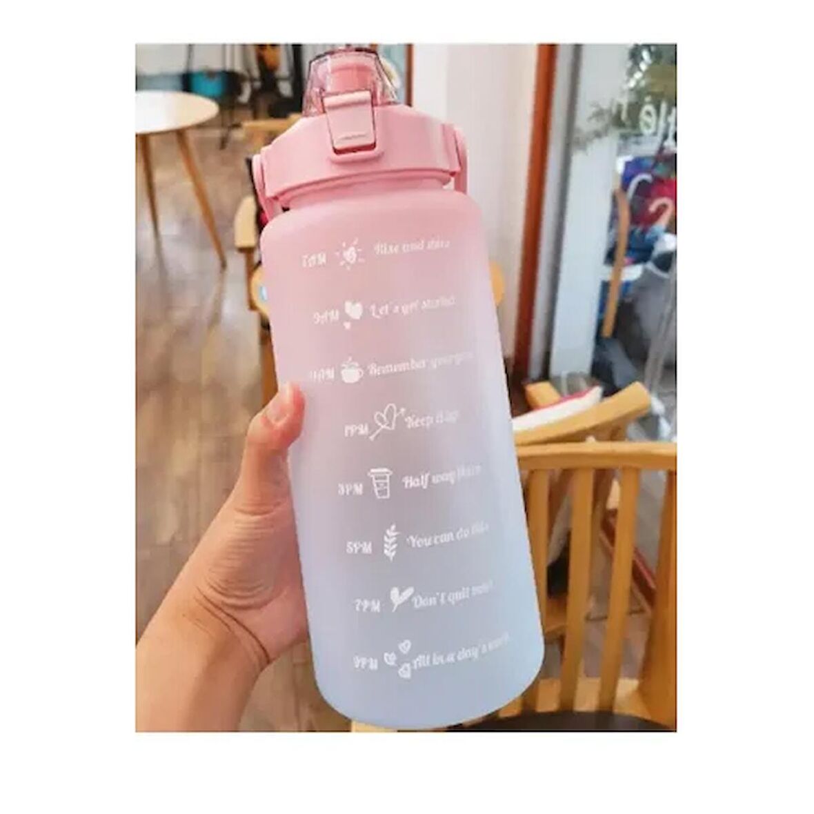 Periboia Günlük Motivasyon Su Matarası 2 Litre