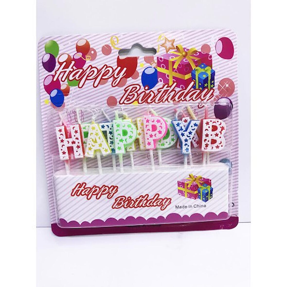 Periboia Happy Birthday Renkli Mum