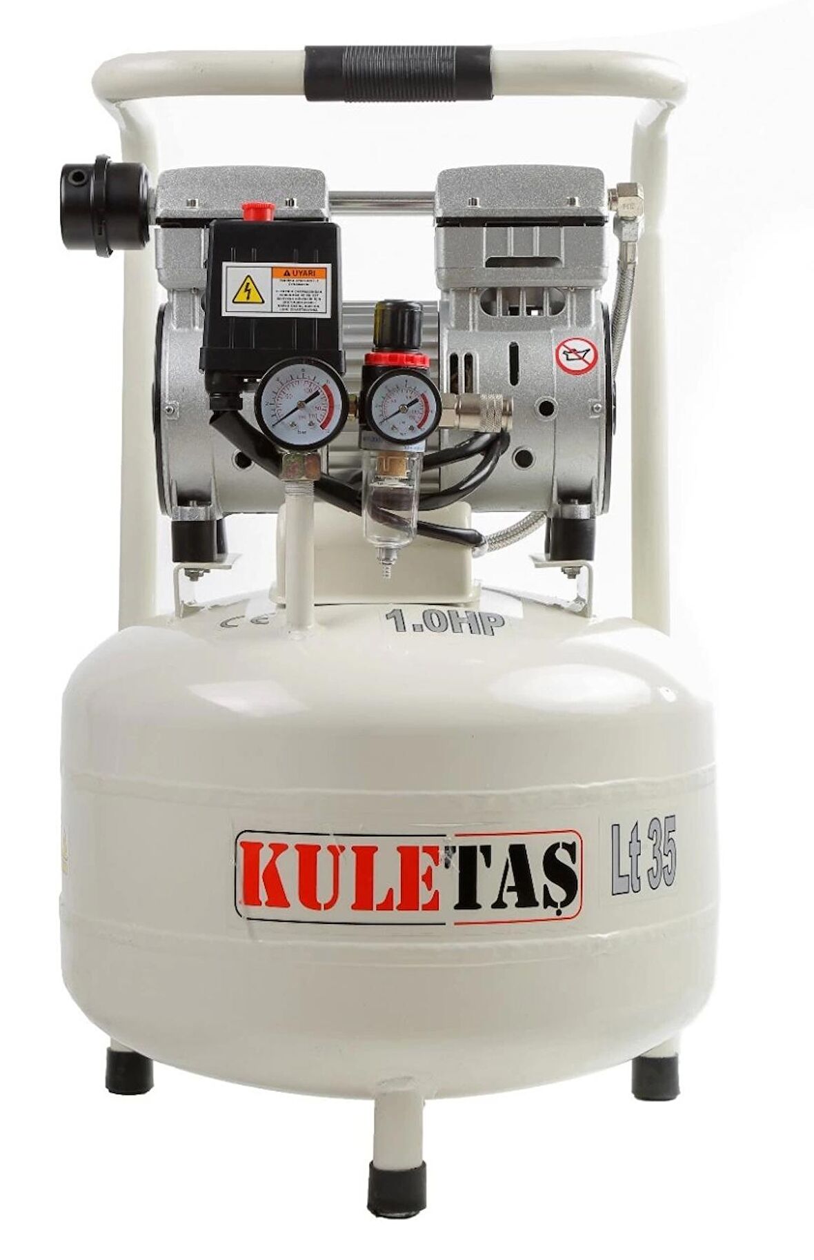 Kuletaş Süper Sessiz Yağsız Kompresör 35 Litre