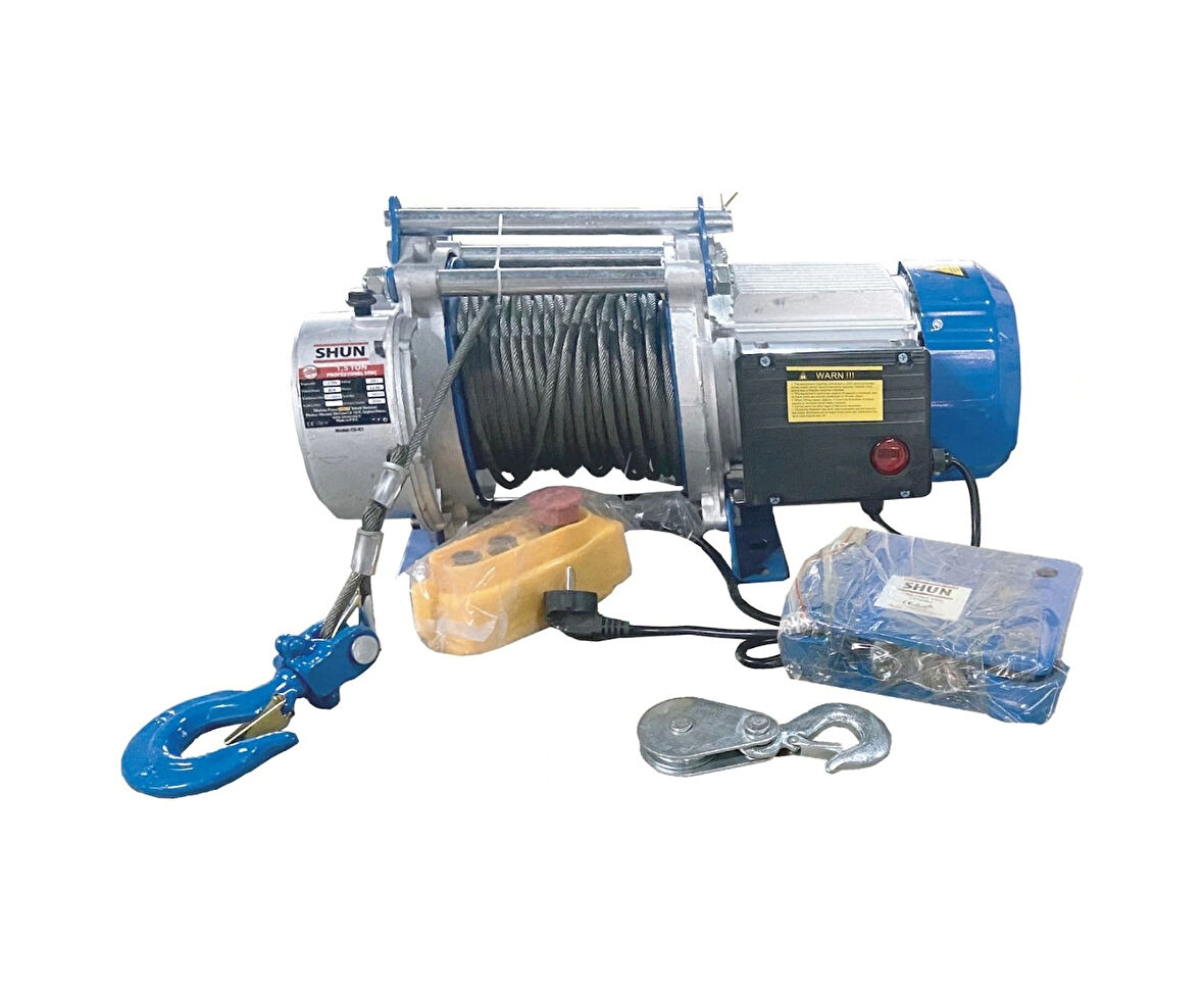 Shun 1500 Kg Profesyonel 220 Volt 30 Metre Vinç - 1,5 Ton 30 Metre