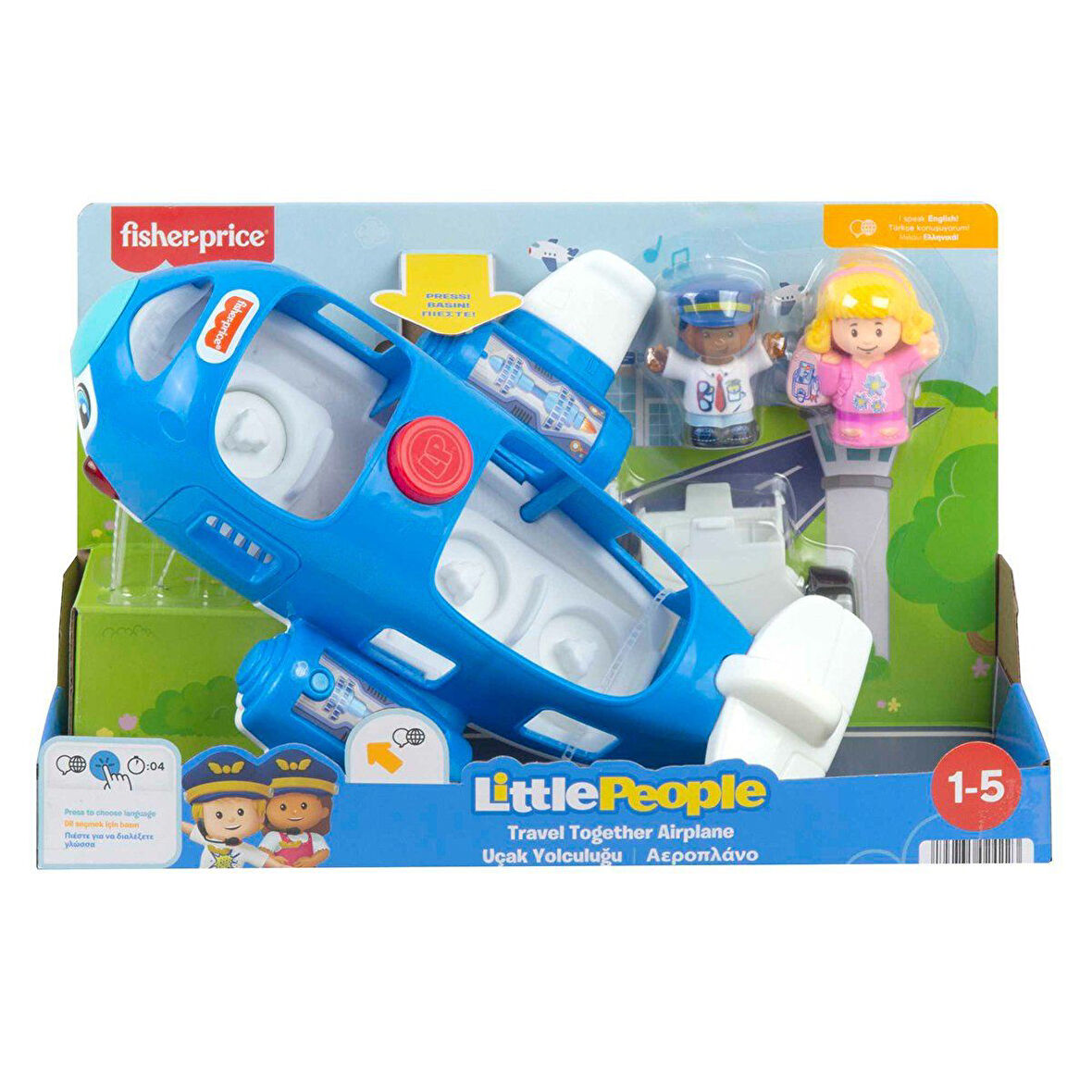 HDJ23 Fisher-Price Little People Uçak Yolculuğu, 1-5 yaş