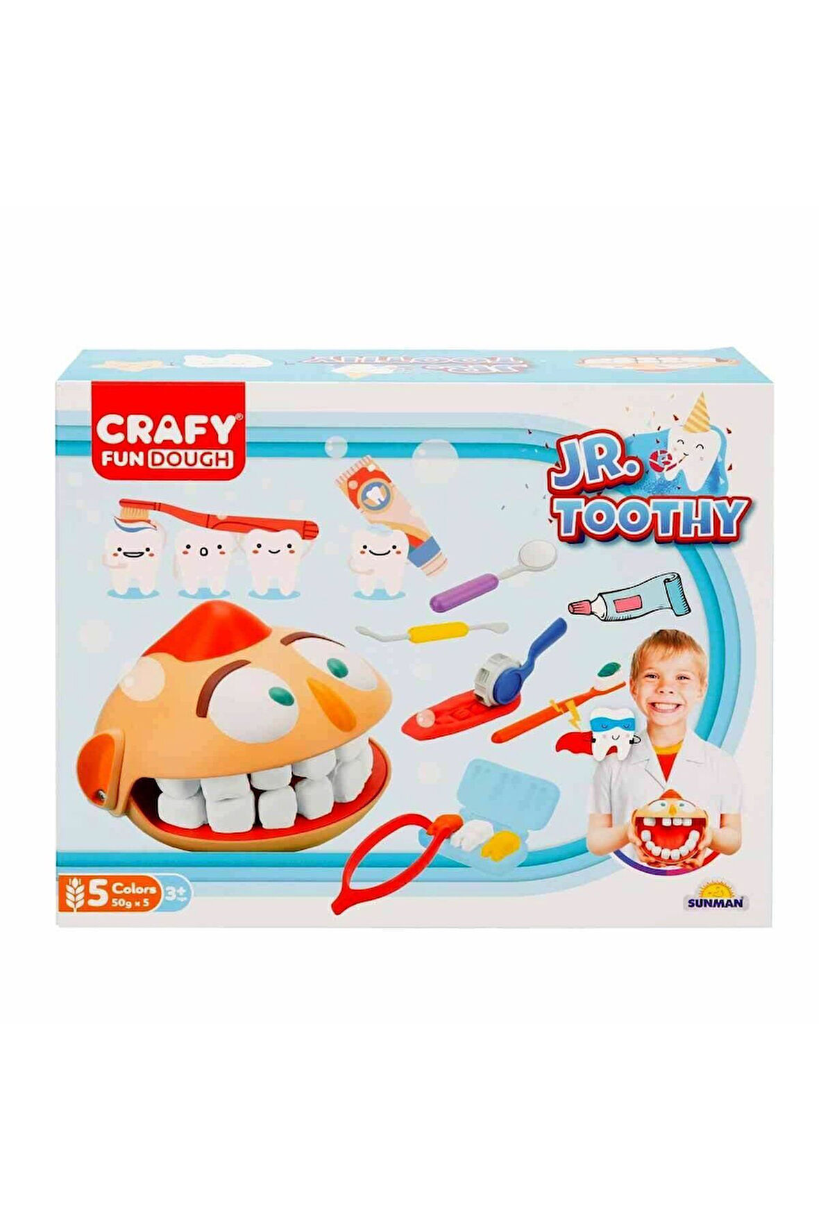 3617 Crafy Jr. Toothy Oyun Hamuru Seti 12 Parça