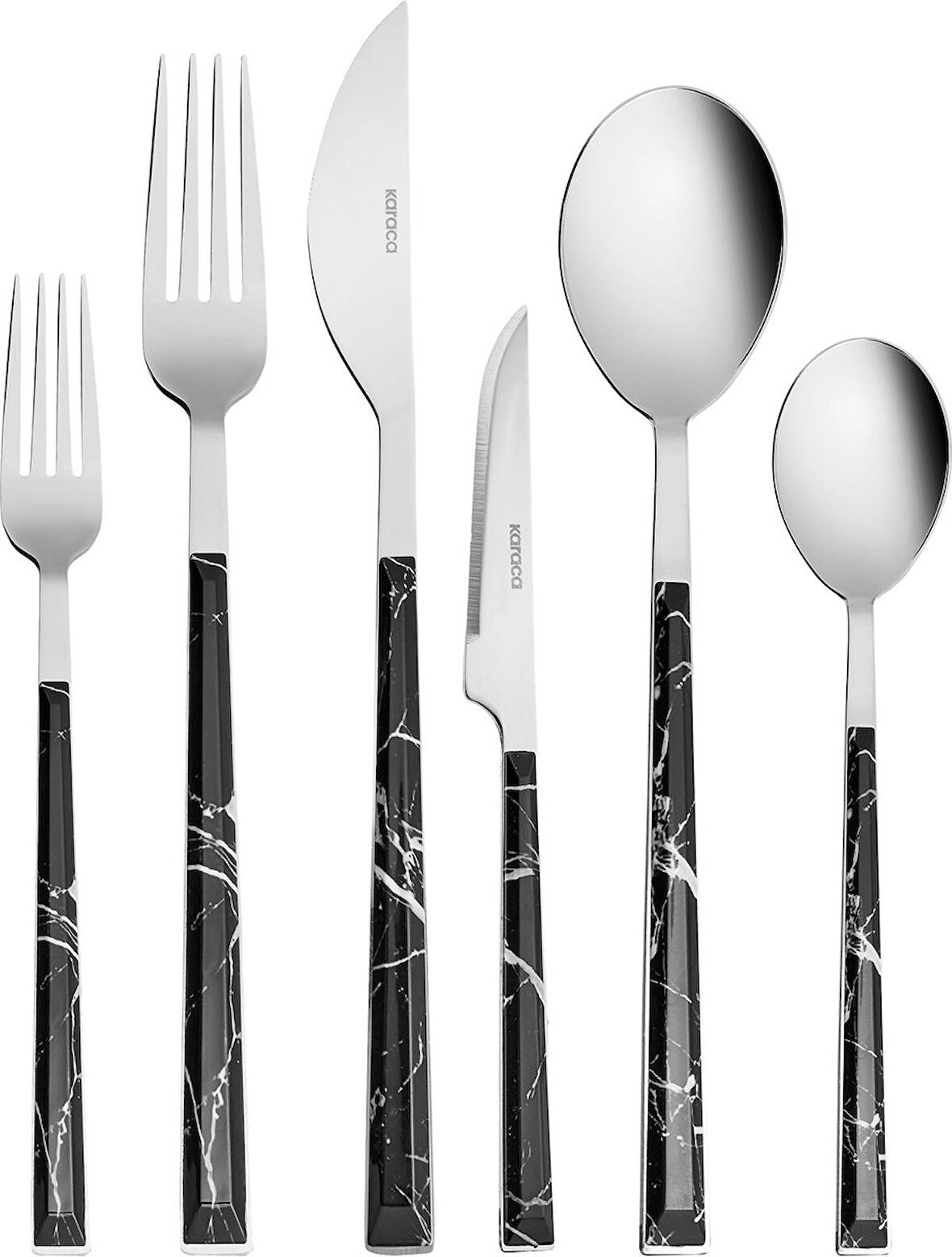 Karaca Leda 36 Parça 6 Kişilik Çatal Kaşık Bıçak Takımı Black