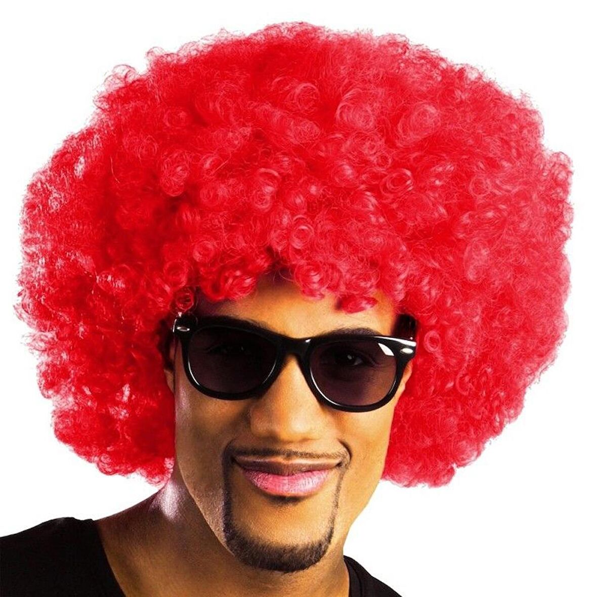 Kırmızı Renk Kıvırcık Afro Bonus Peruk (3984)