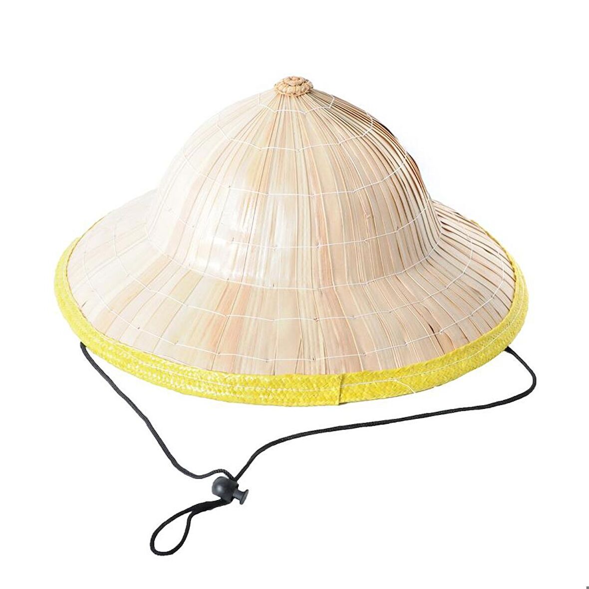 Naturel Renk Cambodia Kamboçyalı Vietnam Konik Şapkası PVC Hasır (3984)