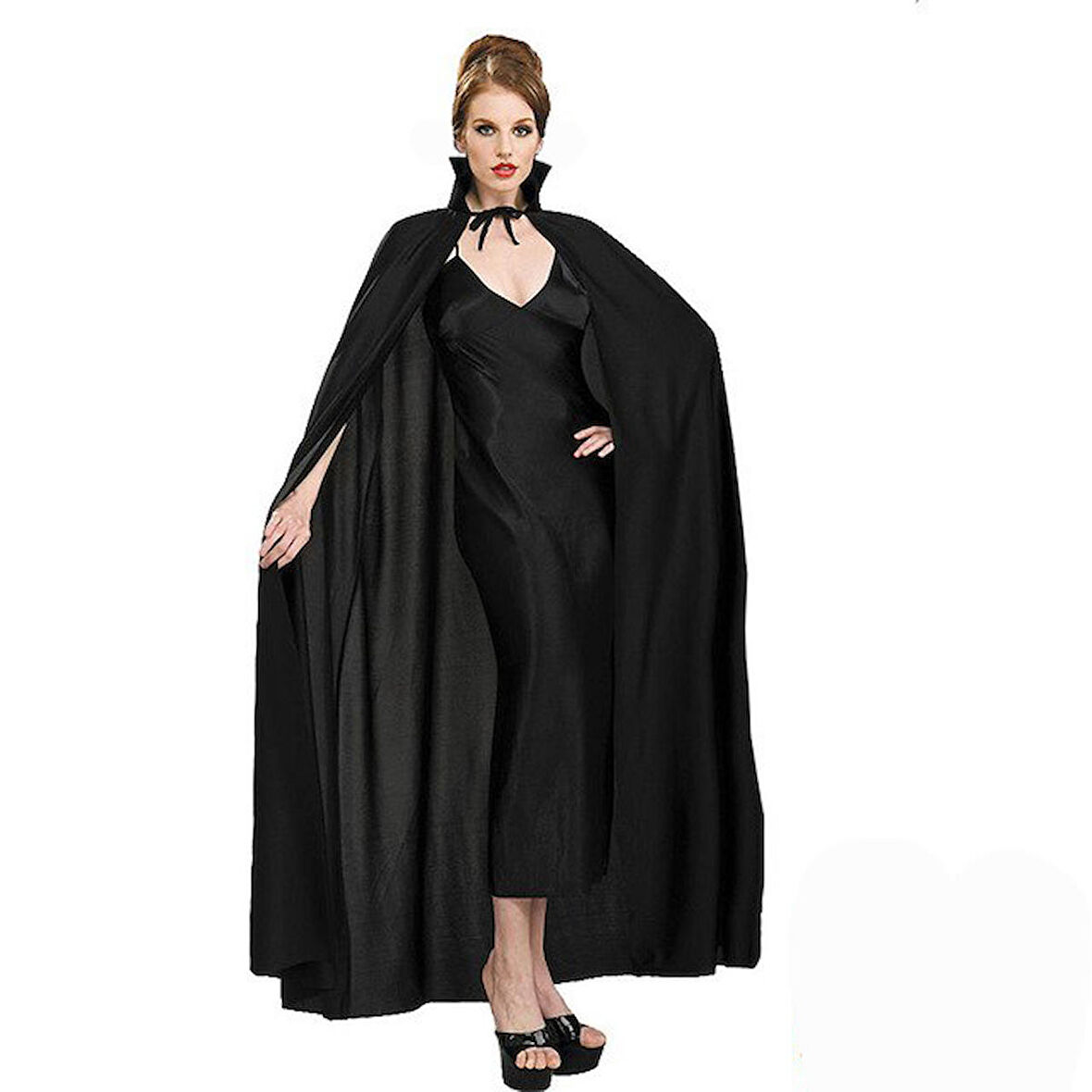 Siyah Yakalı Yetişkin Pelerin 120 cm (3984)