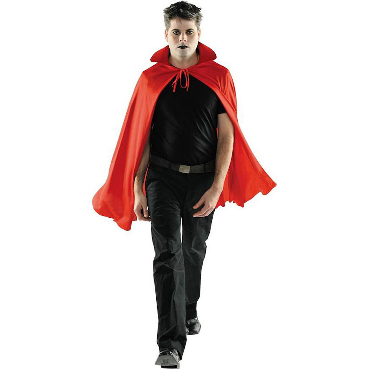 Kırmızı Renk Yakalı Halloween Pelerin 90 cm (3984)