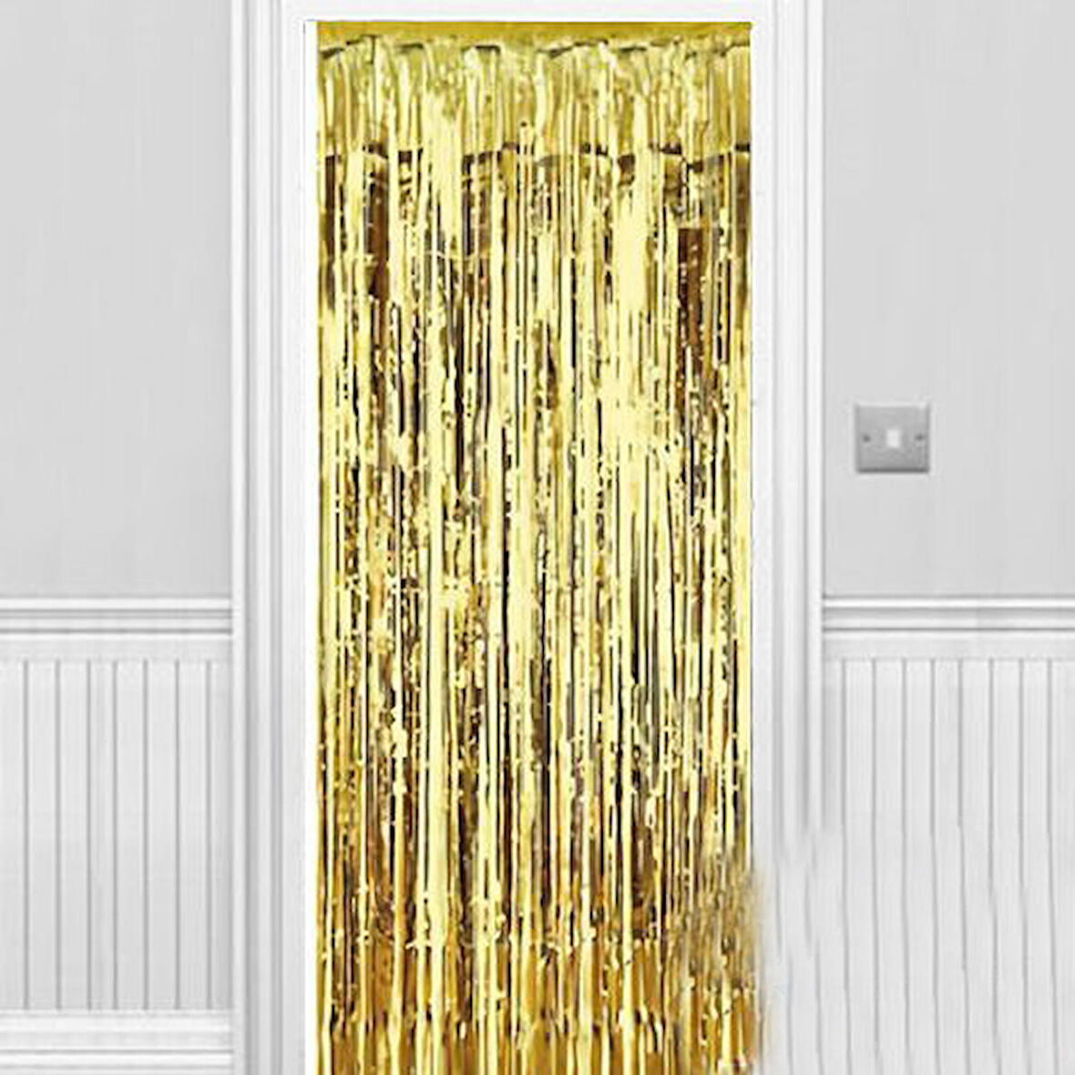 Işıltılı Duvar ve Kapı Perdesi Gold 90x200 cm (3984)