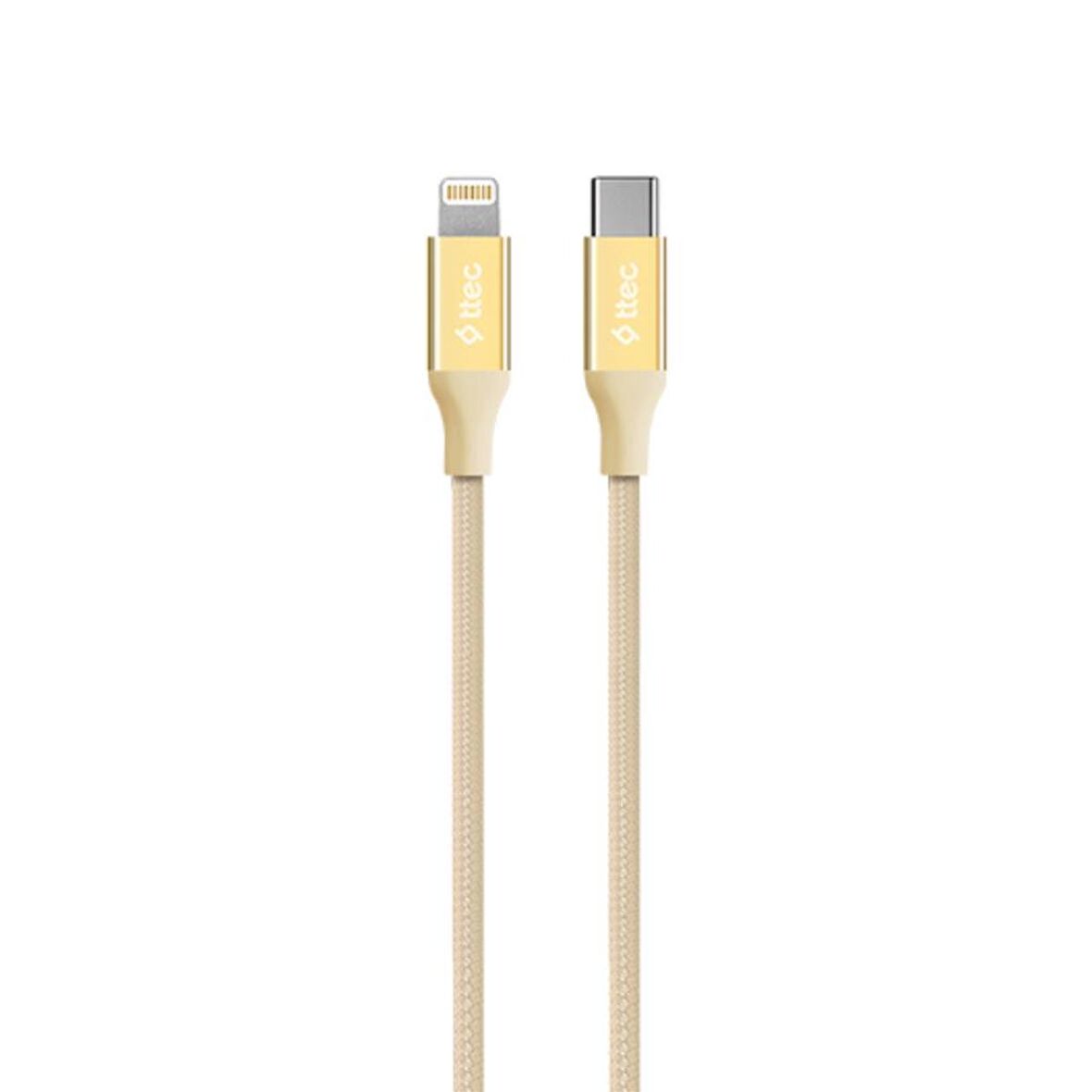 Ttec 20W 1.5 Metre Type C To İphone Lightning Şarj ve Data Kablosu, Örgü Halat Tipi 20W Lightning Kablo