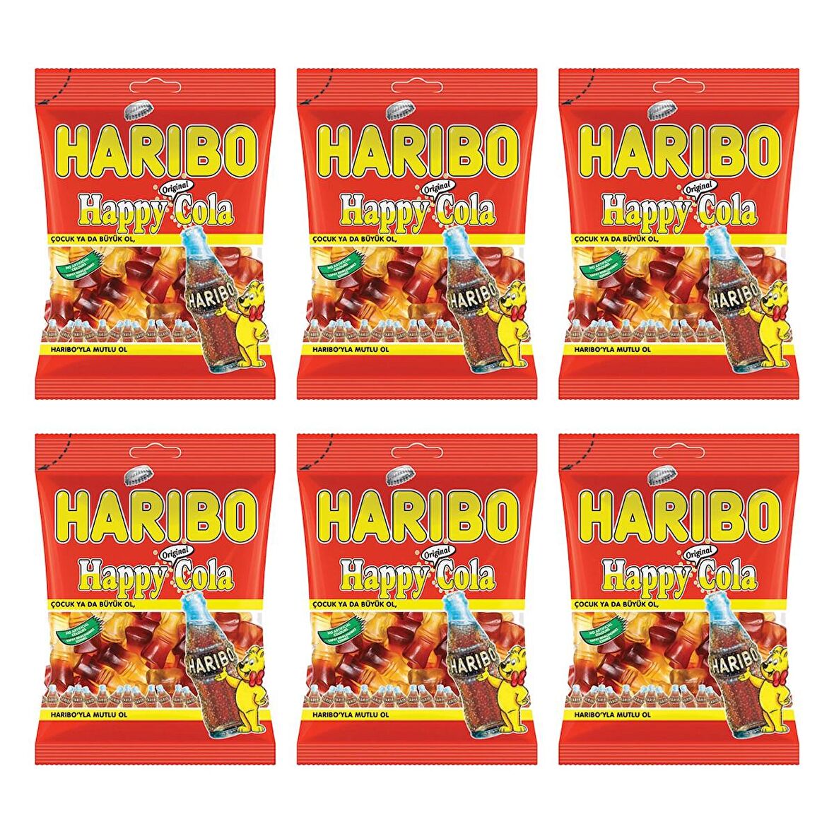 Haribo Happy-Cola 80 gr x 6 Adet