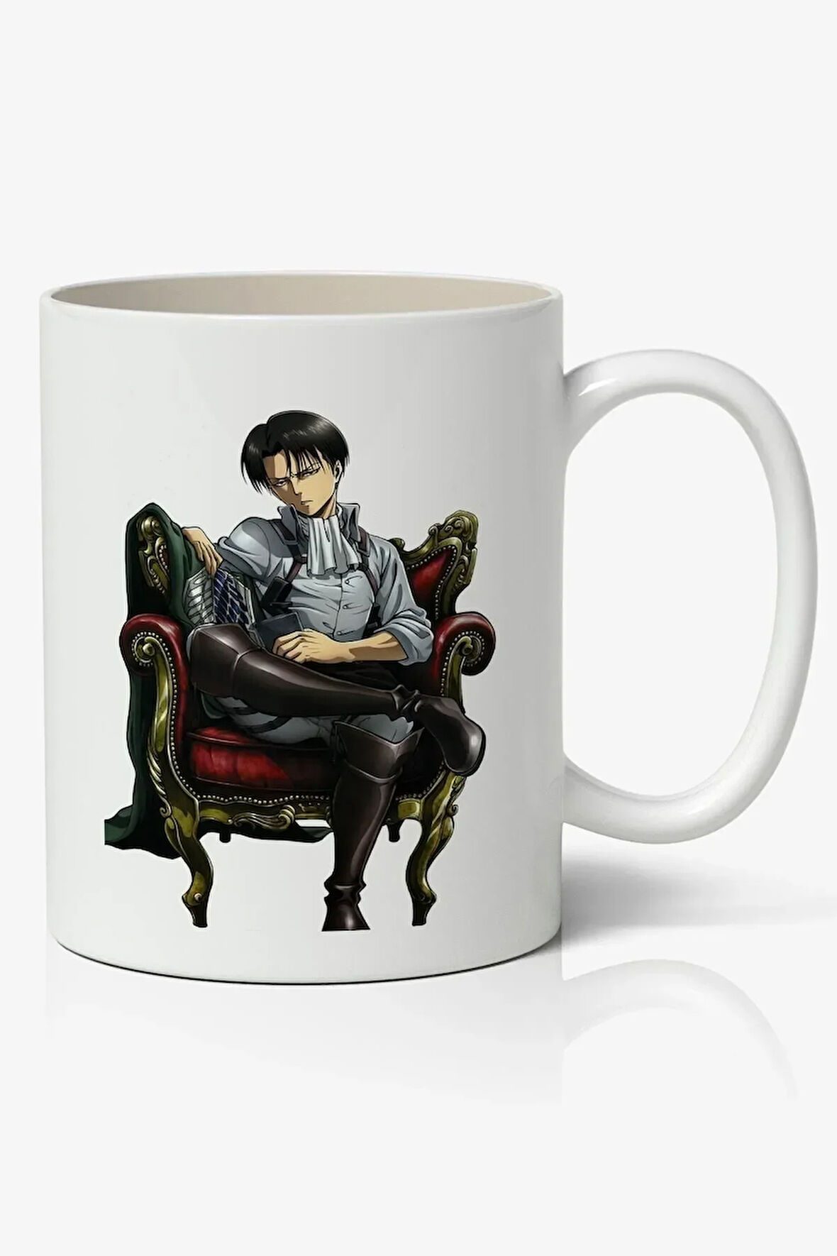 Attack On Titan Levi  Anime Baskılı Beyaz Porselen Kupa Bardak