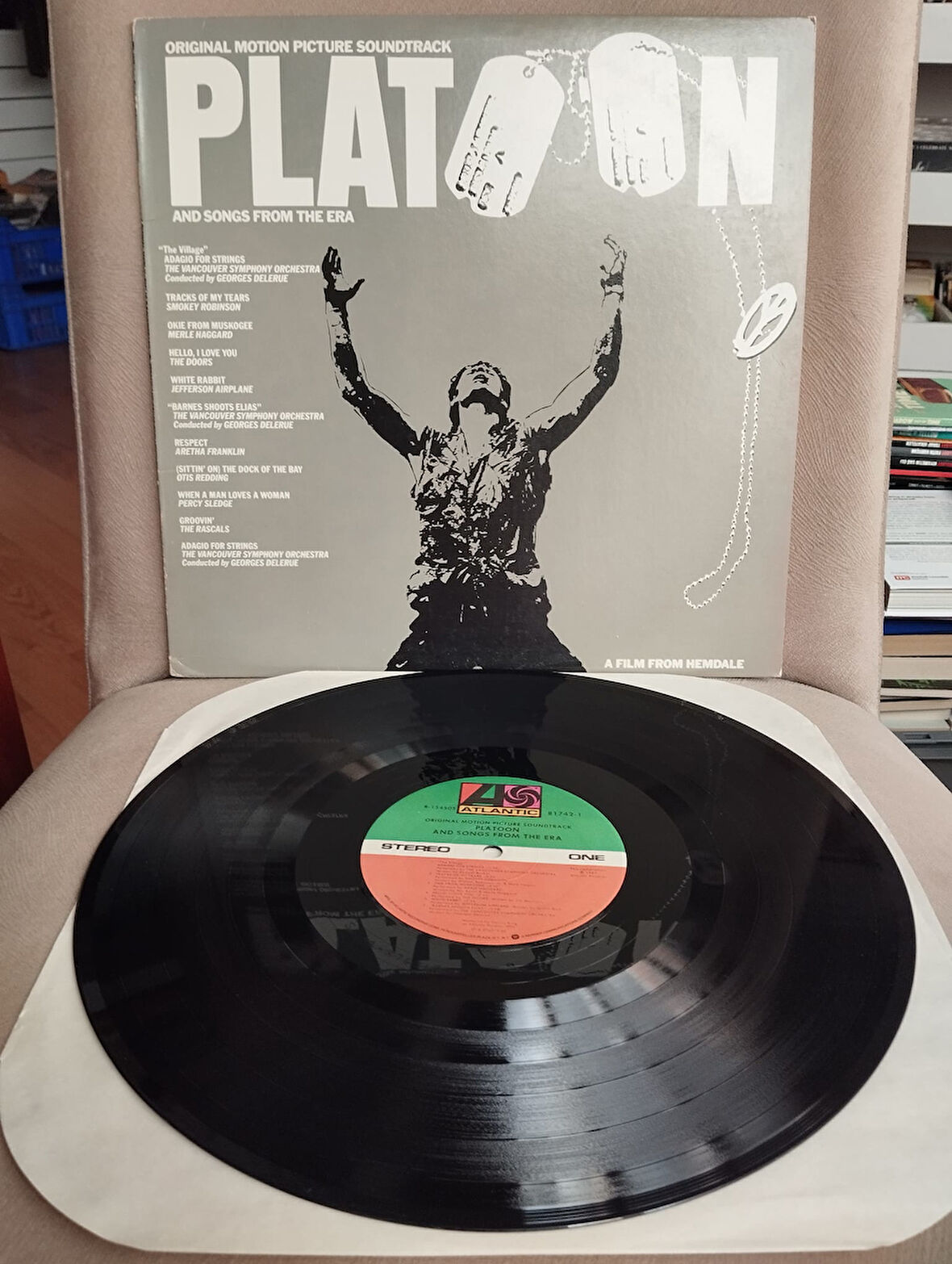 PLATOON - (Soundtrack)  -  1987  Amerika Basım Albüm - 33 lük LP Plak