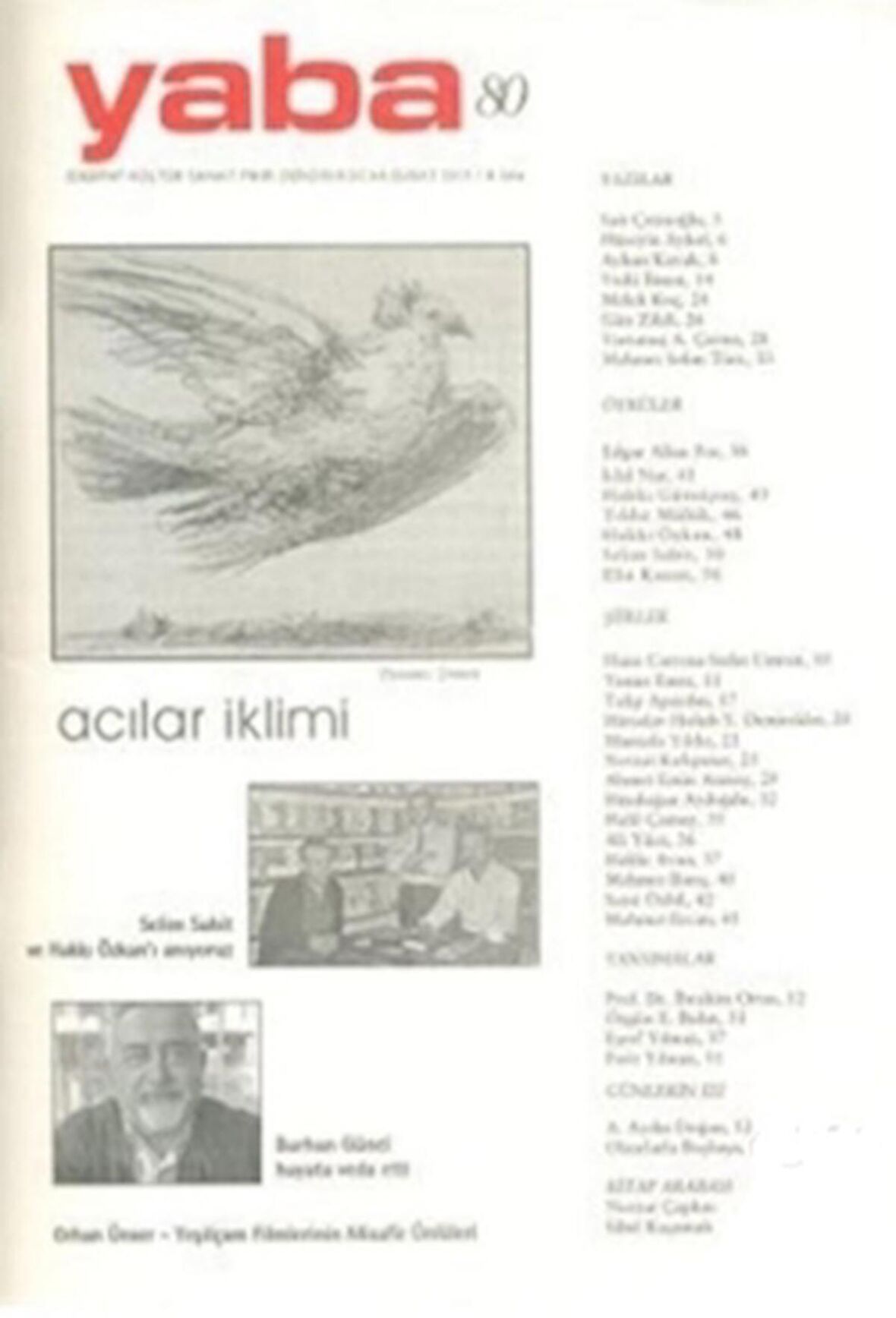 Yaba Edebiyat Dergisi Sayı: 80