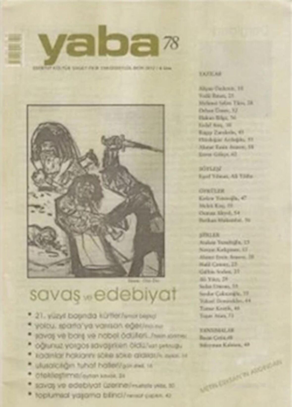 Yaba Edebiyat Dergisi Sayı: 78