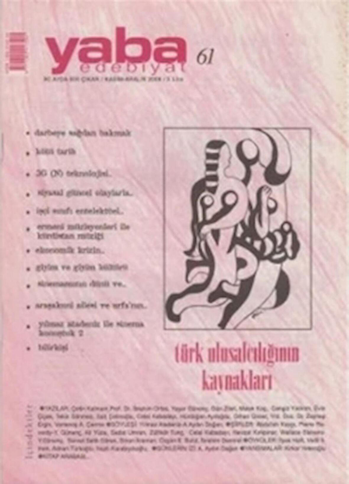 Yaba Edebiyat Dergisi Sayı: 61