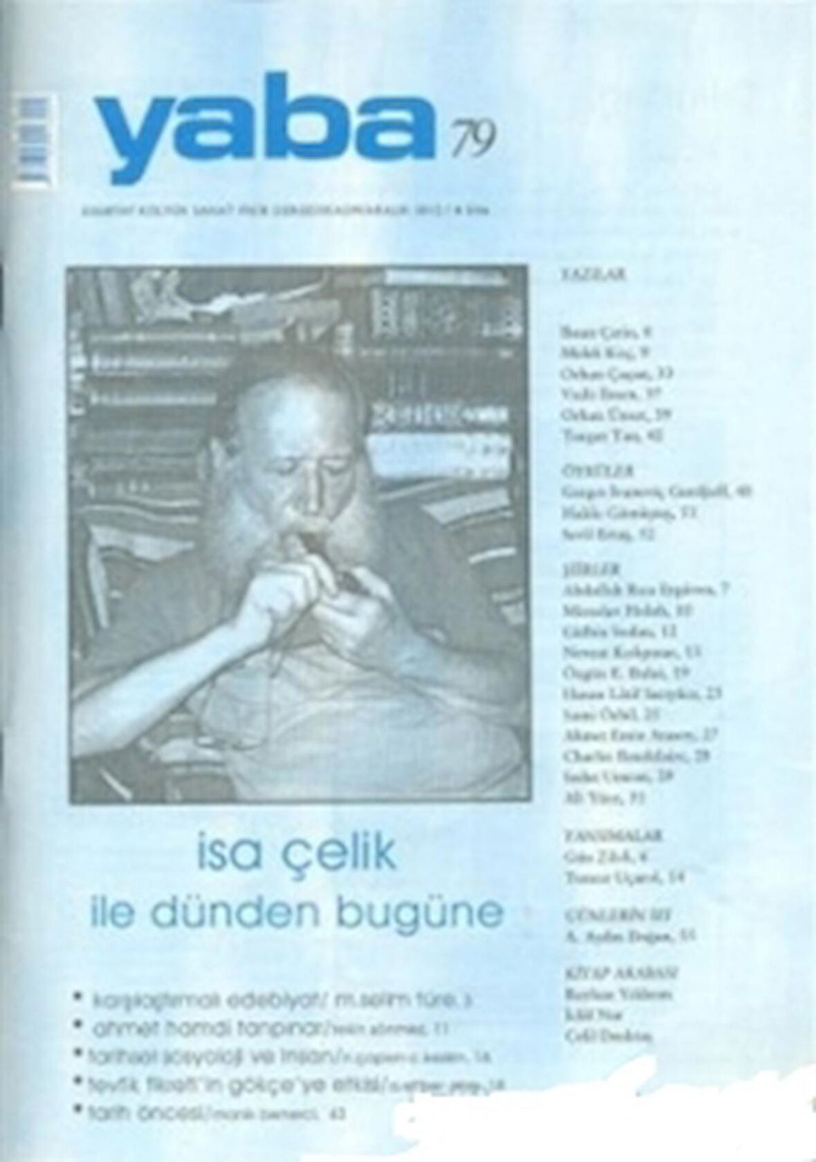Yaba Edebiyat Dergisi Sayı: 79