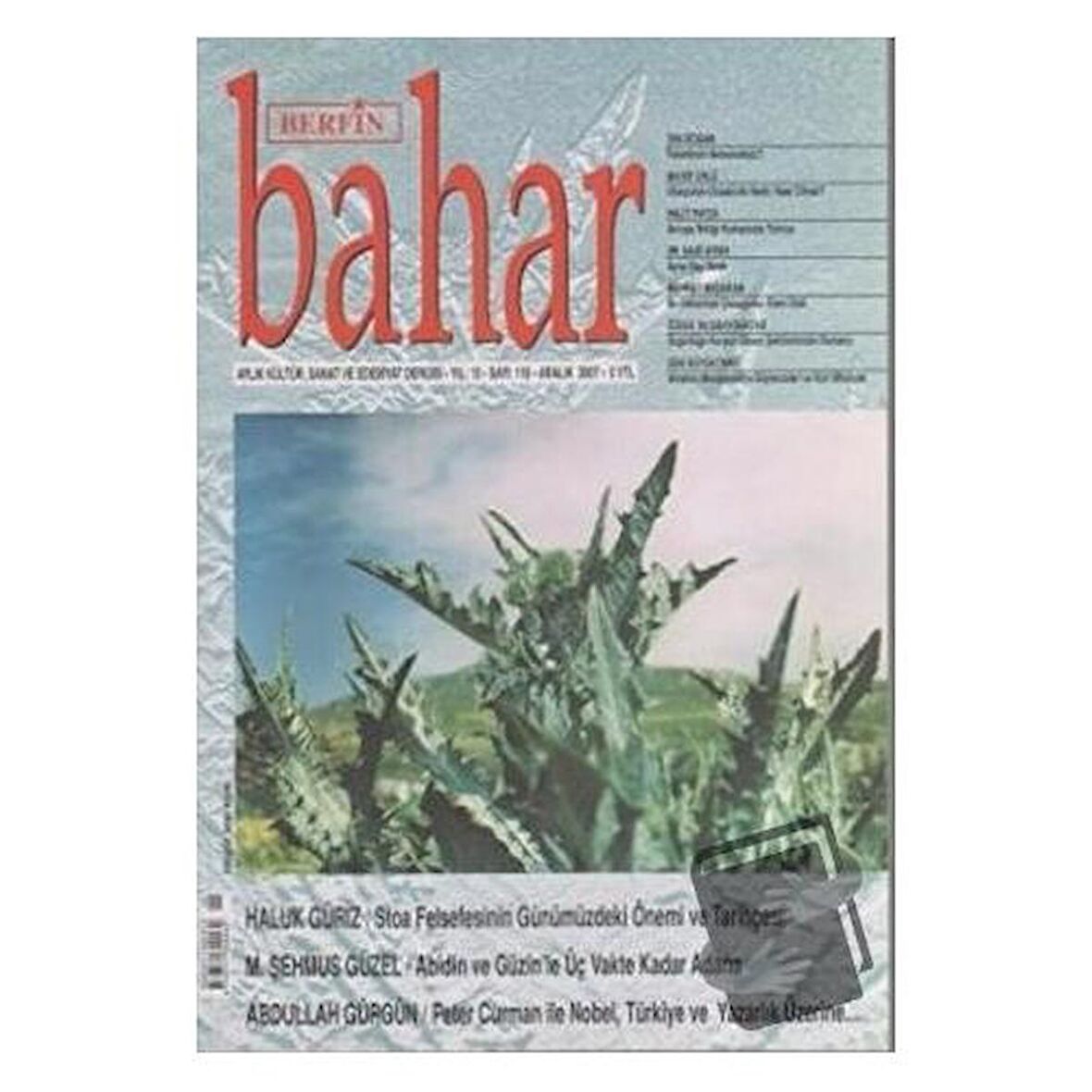 Berfin Bahar Aylık Kültür, Sanat ve Edebiyat Dergisi Sayı: 118